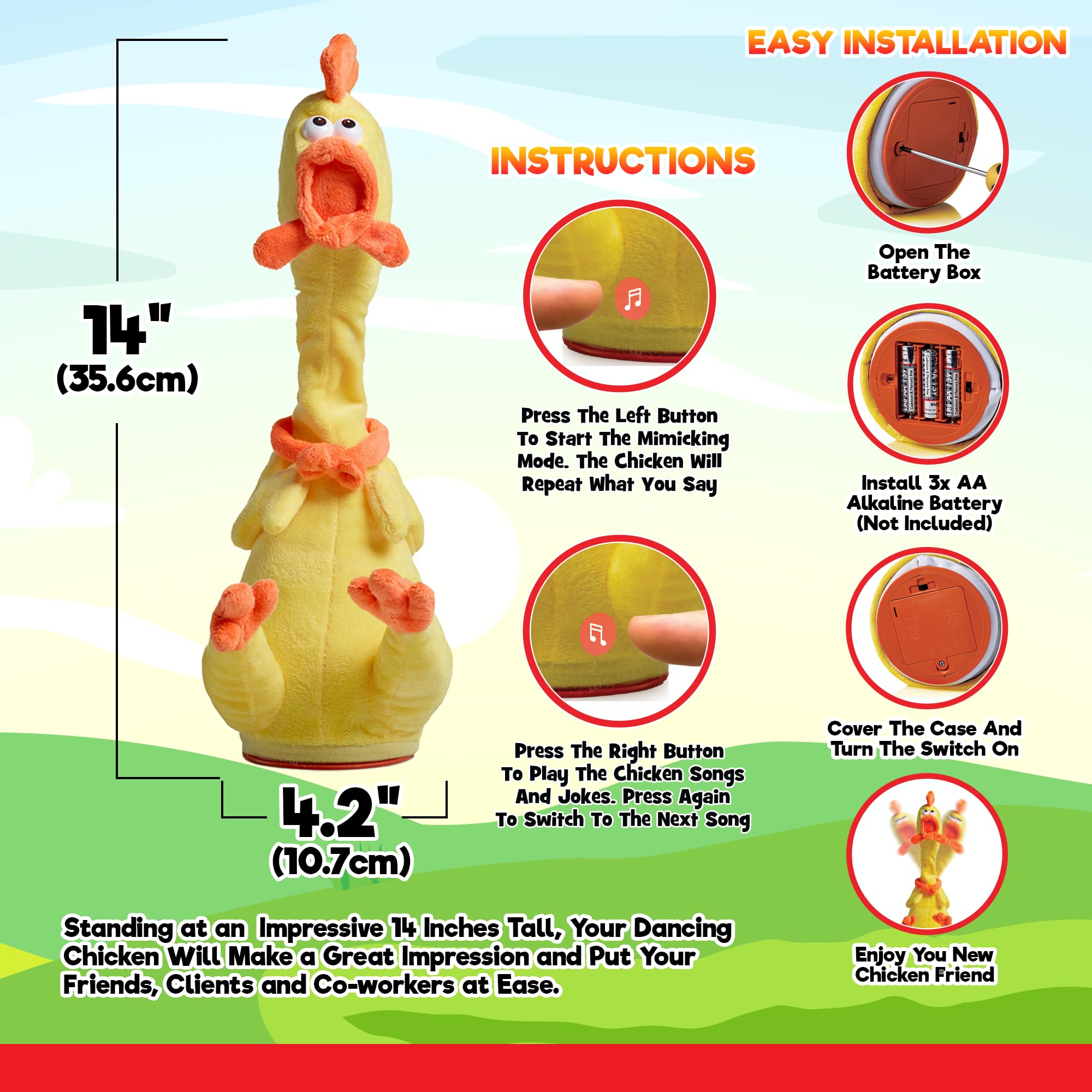 Gagster Dancing Hot Dog - Sings, Yodels, Tells Jokes - Funny Talking Decor Toy for Kids & Adults