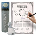 happylandgifts® Romantic Gift Set | Shooting Star | Unusual Gift | Real Meteorite in Red Heart Box | Tea Light | Rose Petals | Certificate Roll | Meteor Gifts - Unique Gift Market