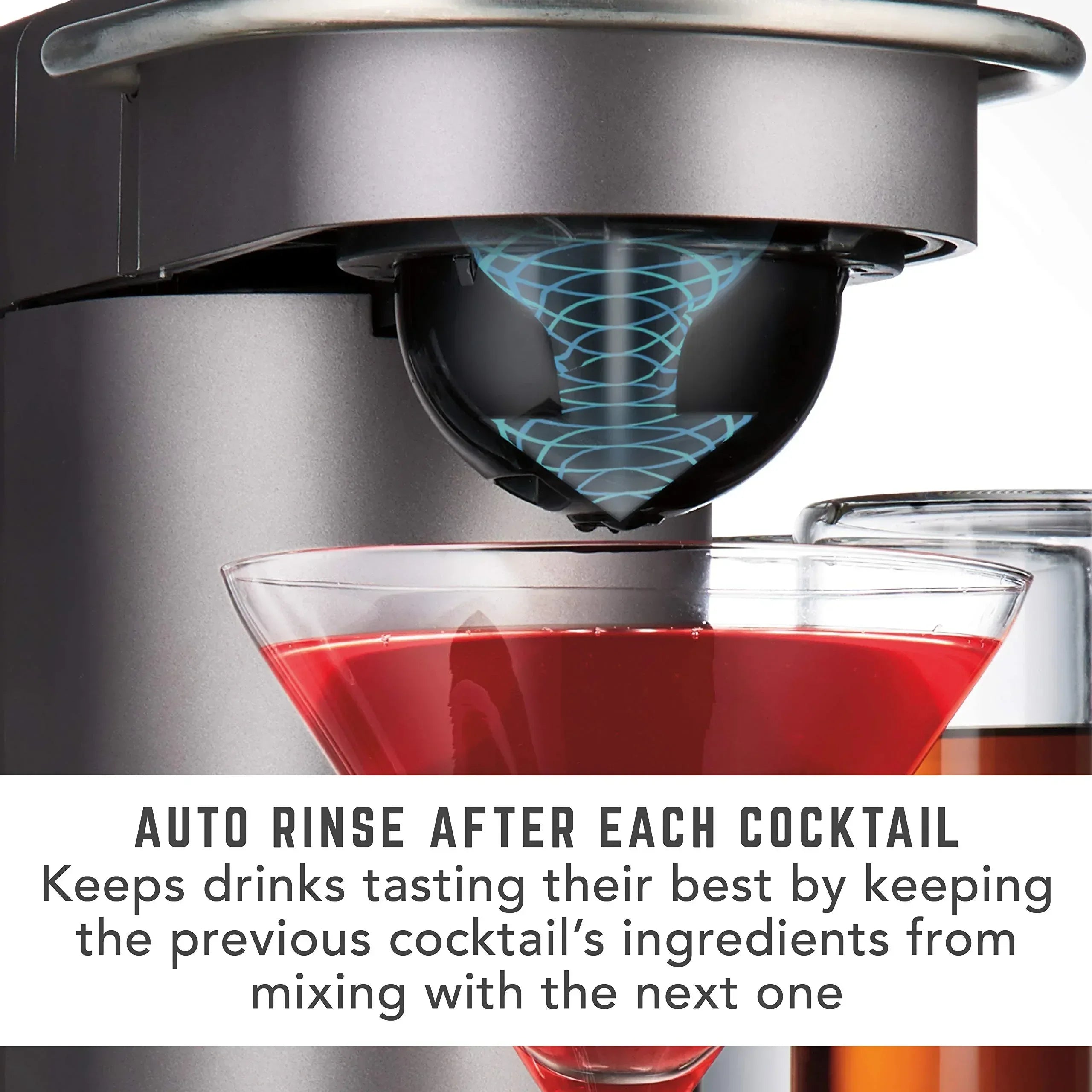 Bartesian Professional Cocktail Machine and Margarita Maker - High Capacity Bar Cocktail Mixer with 5 Premium Glass Bottles for Parties and Entertaining - Push-Button Technology and Easy Clean Design - Unique Gift Market