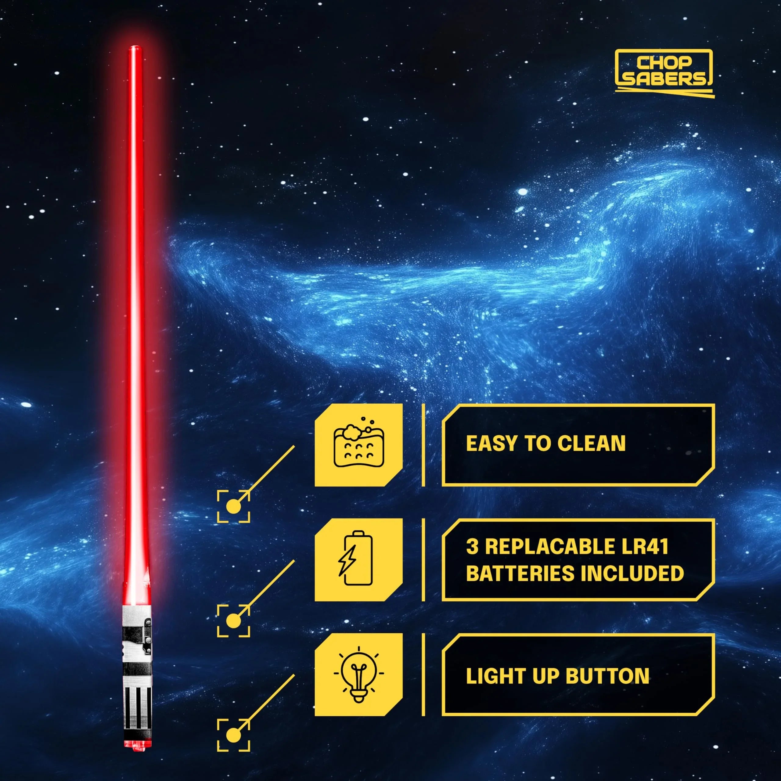 Lightsaber Led Light Up Chopsticks (1 Pair, Blue) - Unique Gift Market