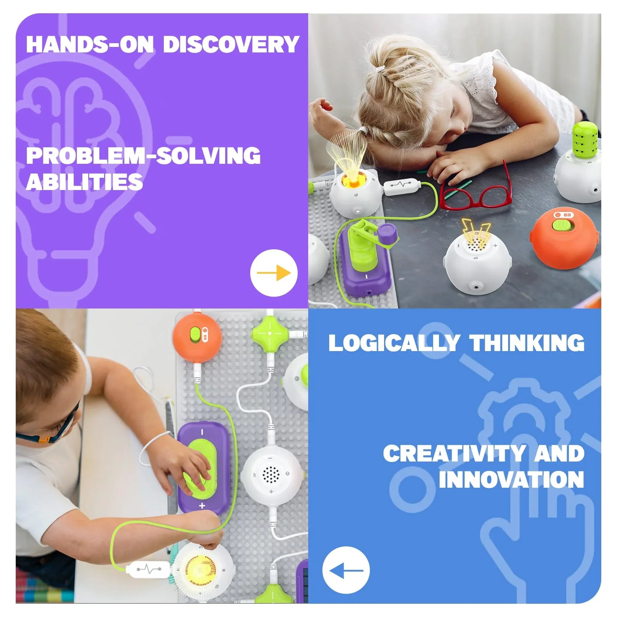 Science Kits for Kids - STEM Kits for Kids, Electronics Exploration Kit, Over 420 Projects, 35 Circuit Parts, STEM Educational Toy Gifts for Kid Boys Girls Ages 3 4 5 6 7 8 9 10 11 12 - Unique Gift Market