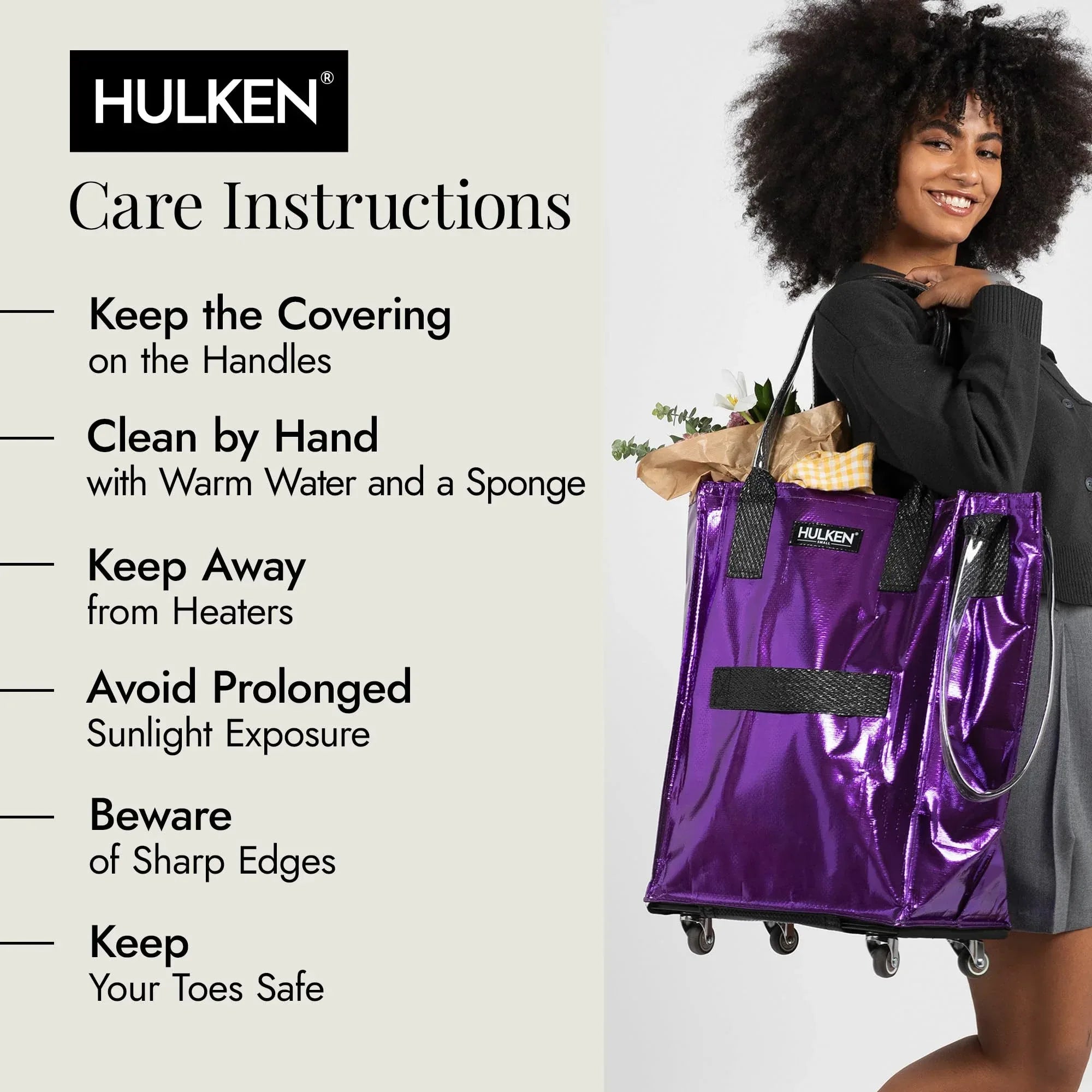 (Medium, Rose Gold) Reusable Grocery Bag On Wheels, Shopping Trolley, Rolling Tote, Zipper Closure, Lightweight, Carries Up to 66 lb, Folds Flat, Unbreakable Handles - Unique Gift Market