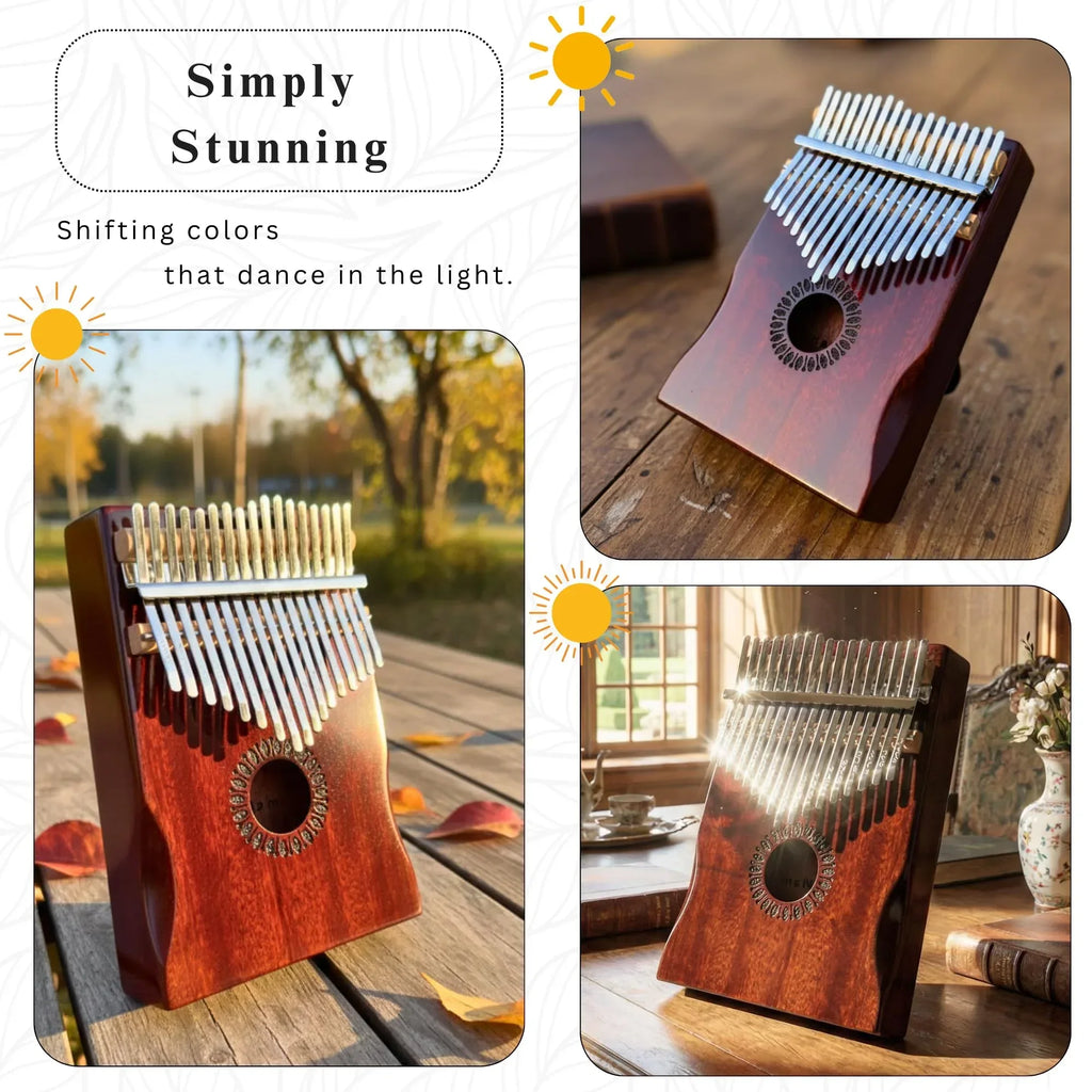 Kalimba Thumb Piano 17 Keys, Portable Mbira Finger Piano Gifts for Kids and Adults Beginners - Unique Gift Market