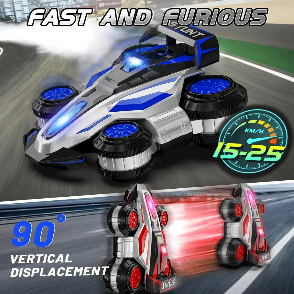 High Speed Drift Remote Control Stunt Deformation Car, Birthday Gifts, for Boys and Girls 4-16 Years Old (Blue) - Unique Gift Market