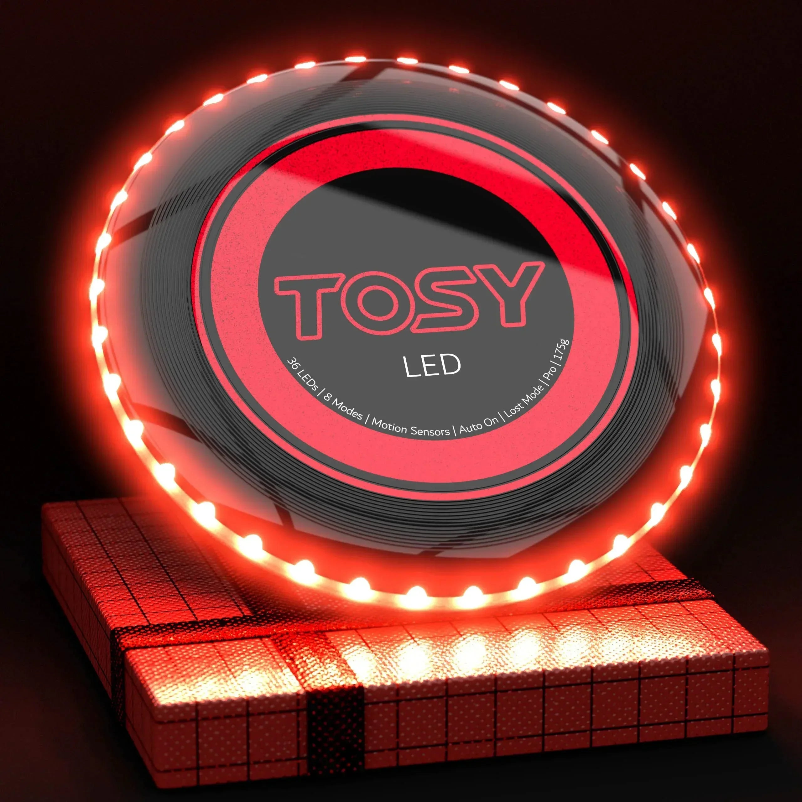 TOSY Flying Disc - 108 RGB Multicolor or 36 Monocolor LEDs, Super Bright, Smart Modes, Cool Valentine Easter Gift, Camping Toy for Kid/Teen/Adult, Auto Light Up, Rechargeable, Waterproof, 175g - Unique Gift Market
