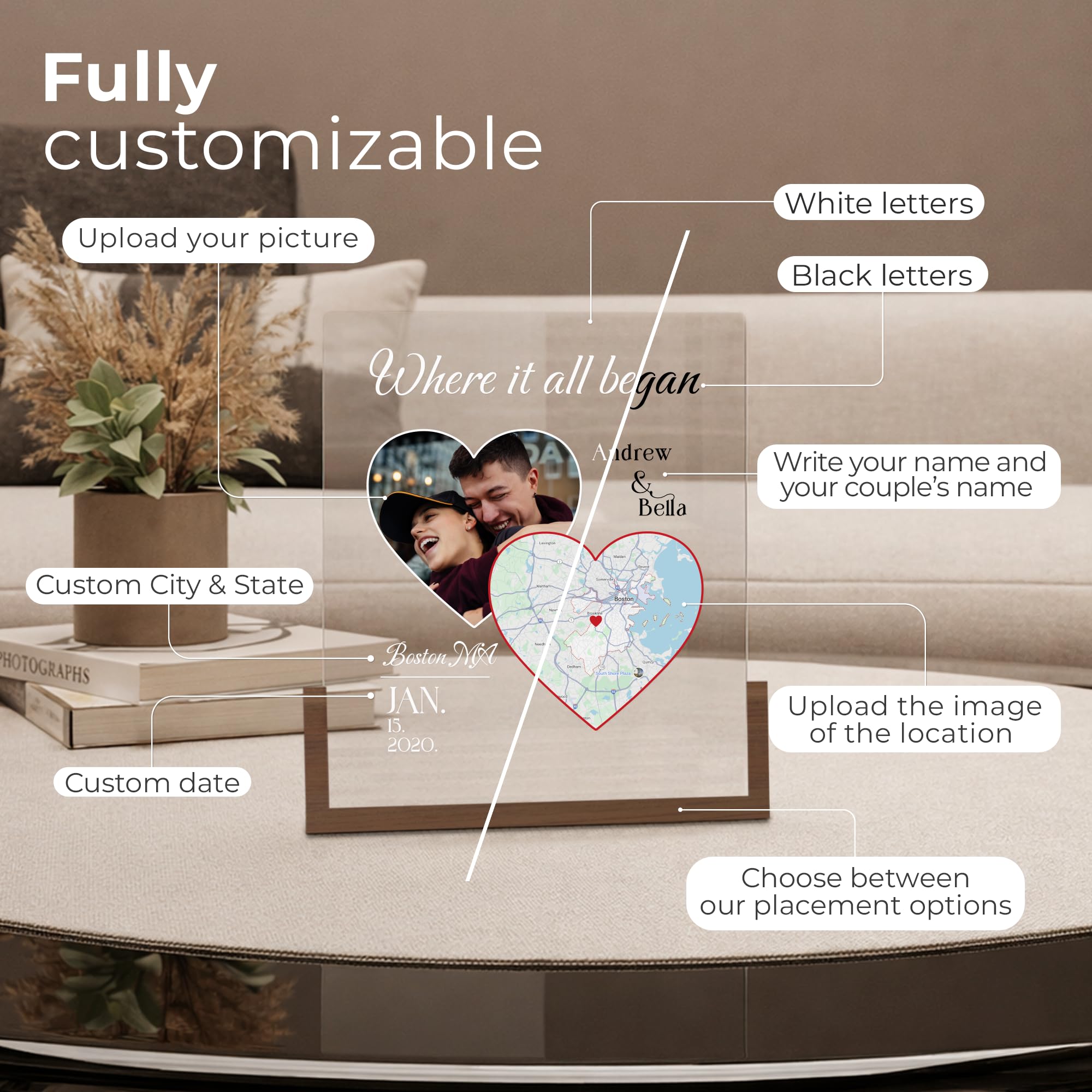 EGD Custom Spotify Plaque for Gifts for Her Him | Choose Your Photo & Song for Customized Gifts for Women Men | Gift for Wife Husband | Gift for Couples (E. Classic Song Plaque)