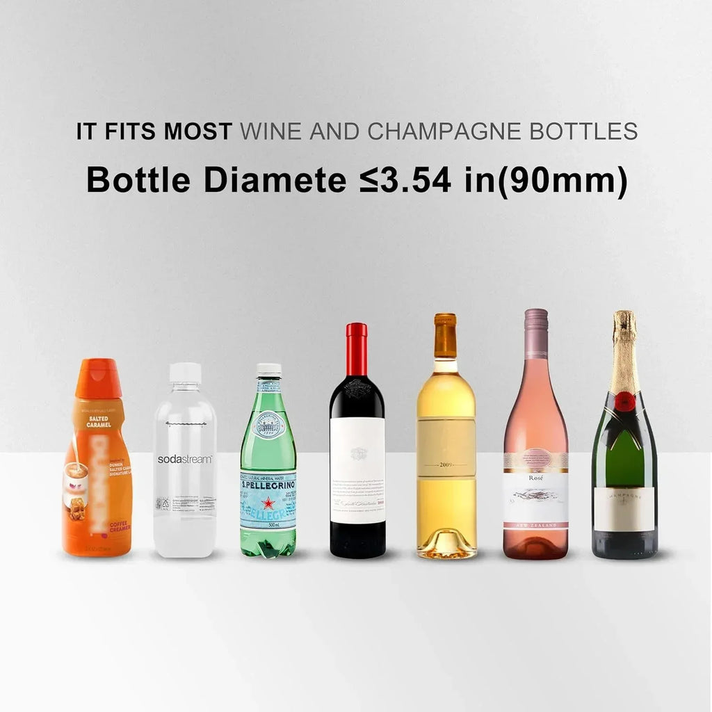Electric Wine Chiller, Single Bottle Cooler for 750ml Wine or Some Champagne,Stainless Steel Iceless Cooler Keep Cold Up to 24h,Kitchen,Bar and RV Vino Accessory,Gift for Vino Lover - Unique Gift Market