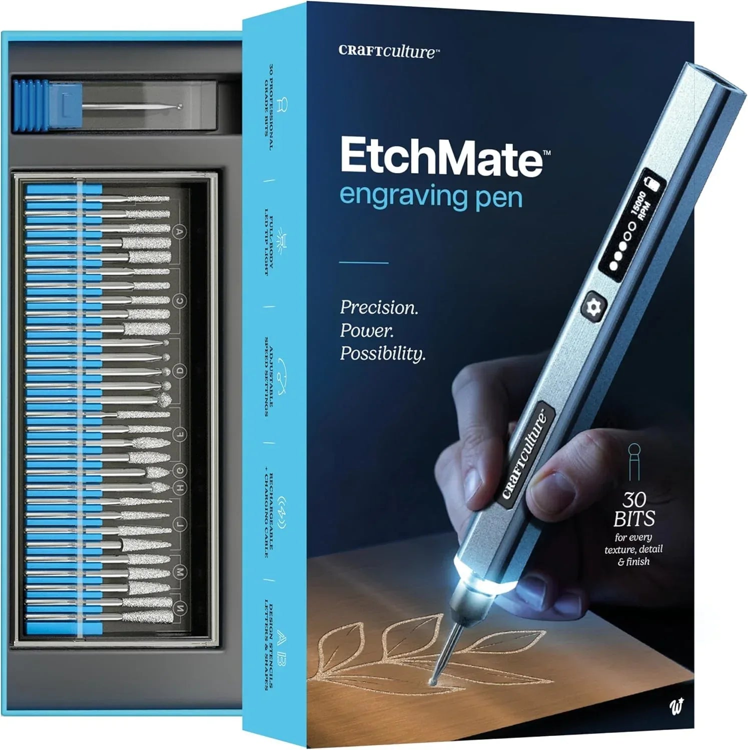 EtchMate Engraving Pen for Metal, Wood, Glass, Plastic & All Materials - Engraver Pen Tool - Teen Boy Gifts - Unique Gifts for Women, Teenage Girl - Cool Easter Gift Ideas - Craft Kits for Adults - Unique Gift Market