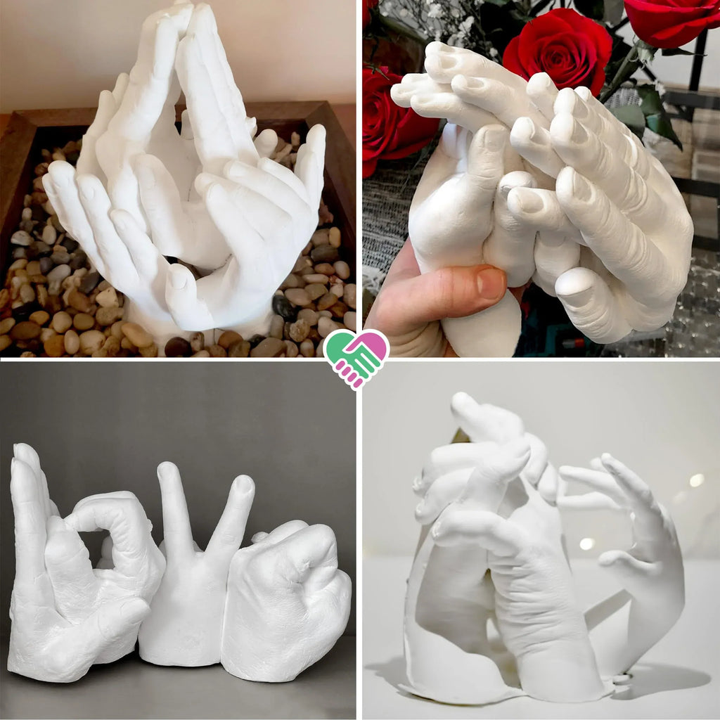 Luna Bean Hand Casting Kit – The Original Hand Mold Kit for Couples – Valentines Day Gifts for Her and Him - Anniversary Engagement Gifts for Women Men Mom Wife Boyfriend Girlfriend Wedding Bridal - Unique Gift Market