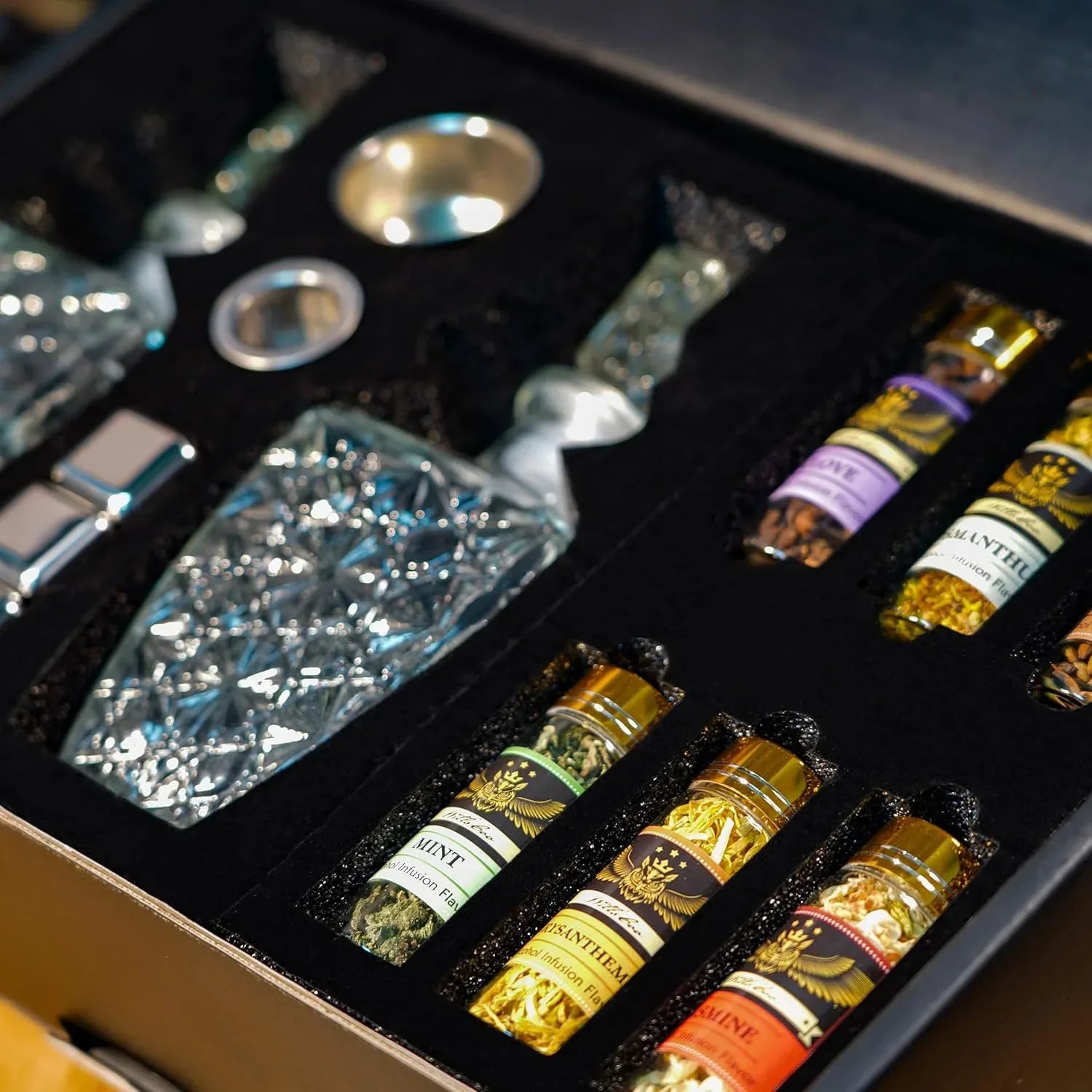 Alcohol Infusion Kit for Infusing Whiskey, Gin, Vodka, Tequila, Rum - DIY Your Own Flavored Spirits with Natural Ingredients - Anniversary, Birthday Gift for Men, Husband - Unique Gift Market