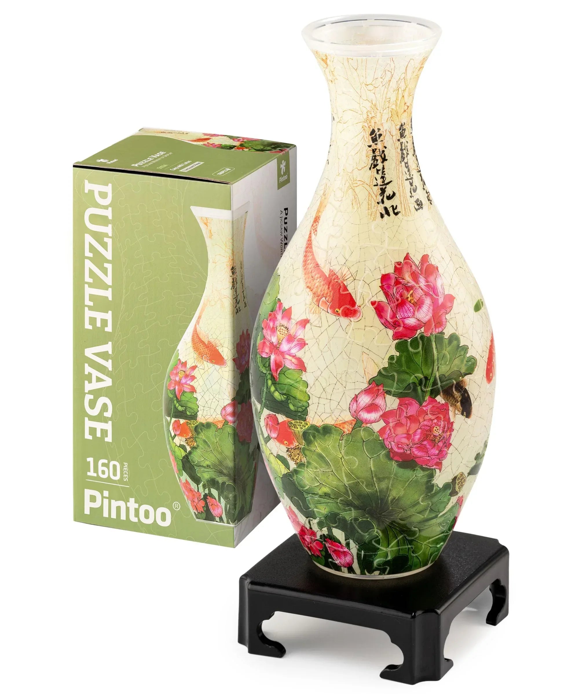 Pintoo 3D Puzzle Vase Unique Flower Vase Made by 160 Curved Plastic Puzzle Pieces House Warming Gift for Flower Arrangements and Home Decoration - [S1034] (Classic, Colorful Leaves) - Unique Gift Market