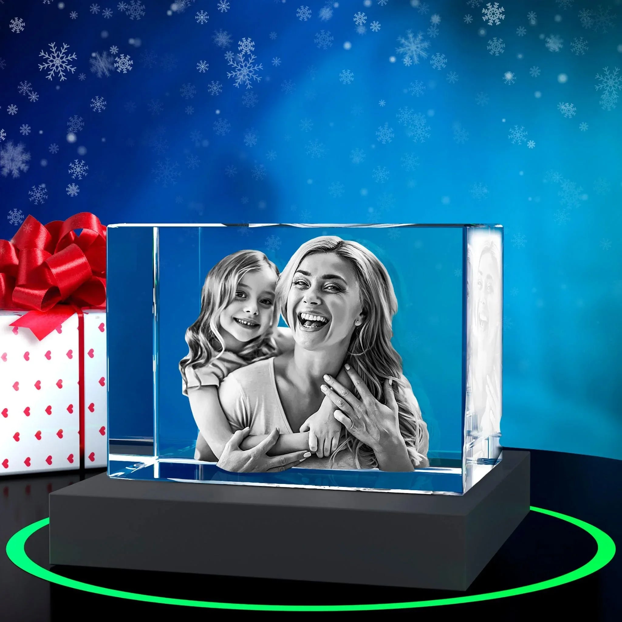 ArtPix 3D Crystal Photo, Valentines Day Personalized Gifts for Women, Wife, Men, Her, Him, Great V-Day Custom Gift With Your Own Photo, Customized Glass 3D Laser Etched Picture Wedding - Unique Gift Market