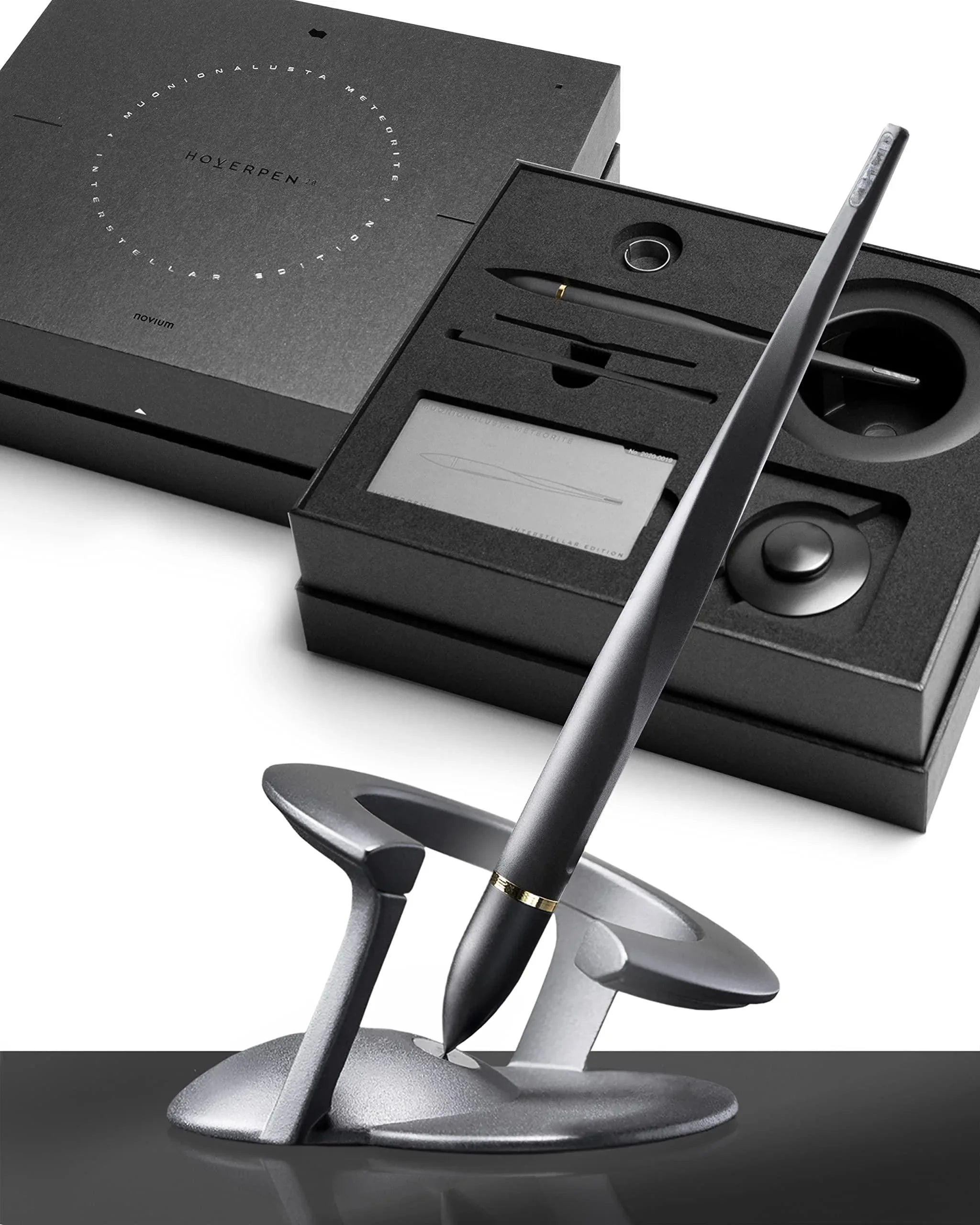 novium Hoverpen Interstellar, Mars Magma, Ballpoint Pen, Unisex, 23.5 Degree Angle, Schmidt Ballpoint Cartridges, Smooth Writing, No Spills, No Spotting, No Explosions - Unique Gift Market