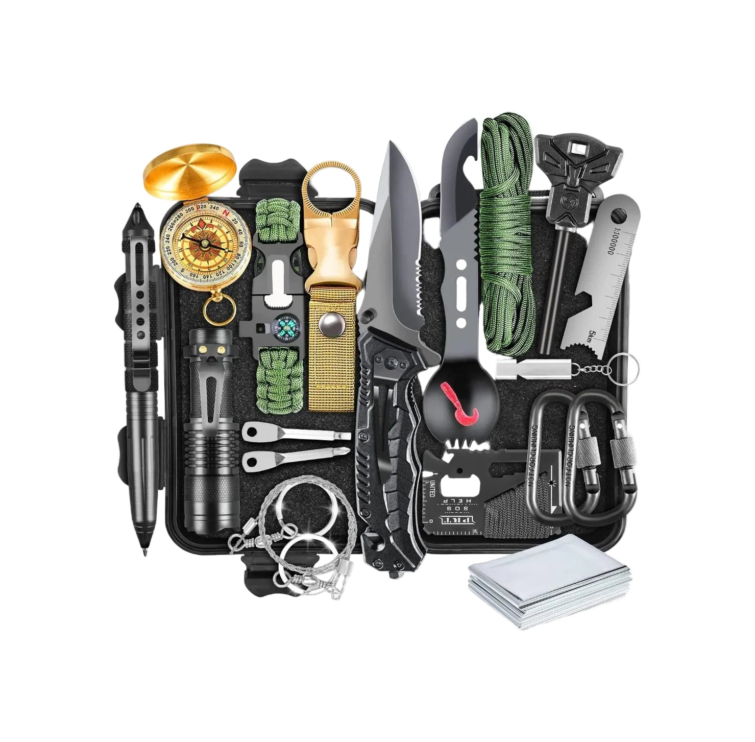 Survival Kit, Gifts for Men Dad Husband, Emergency Survival Gear and Equipment 19 in 1, Fishing Hunting Birthday for Men, Camping Accessories, Cool Gadget, Camping Essentials - Unique Gift Market