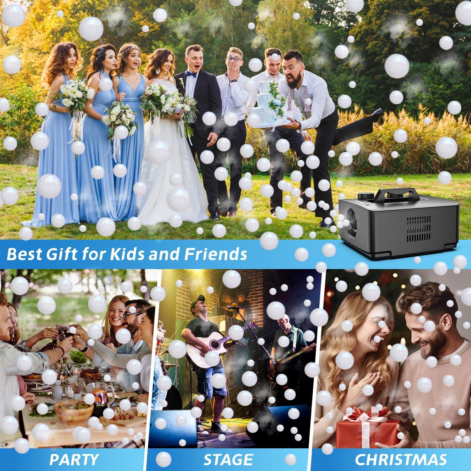 Fog Bubble Machine, 2 in 1 Smoke Bubble Maker, 400W No-Spill Smoke Bubble Blower, Make Colorful Bubbles | White Fog Bubbles for Indoor Outdoor Birthday Halloween Party - Unique Gift Market