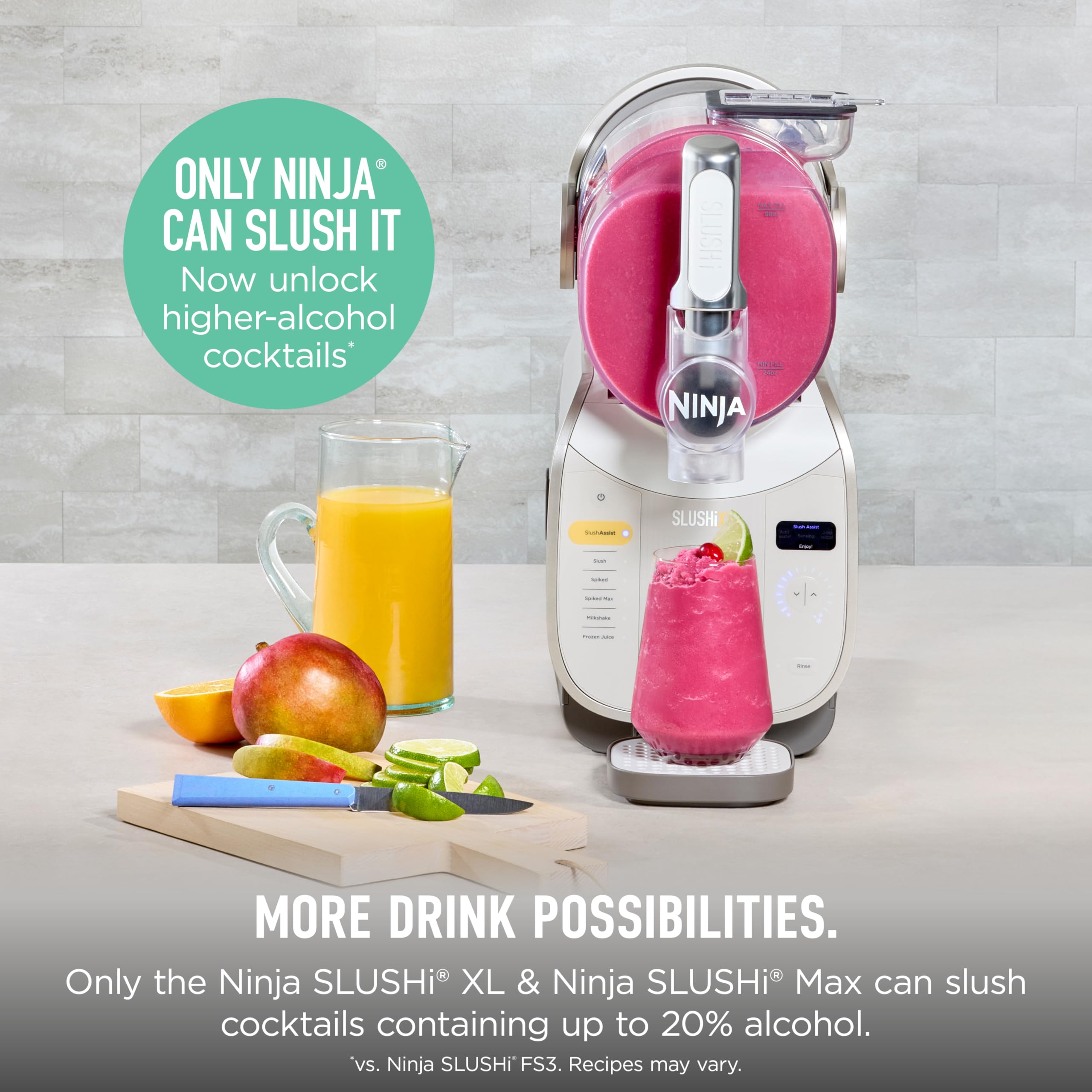 Ninja SLUSHi Max XXL Smart Frozen Drink Maker | Top Performance & Smart Technology, Party-Size 150oz Capacity, No Ice Needed, 6 Programs, Ideal Temp & Texture up to 12 hours | Peach FS605