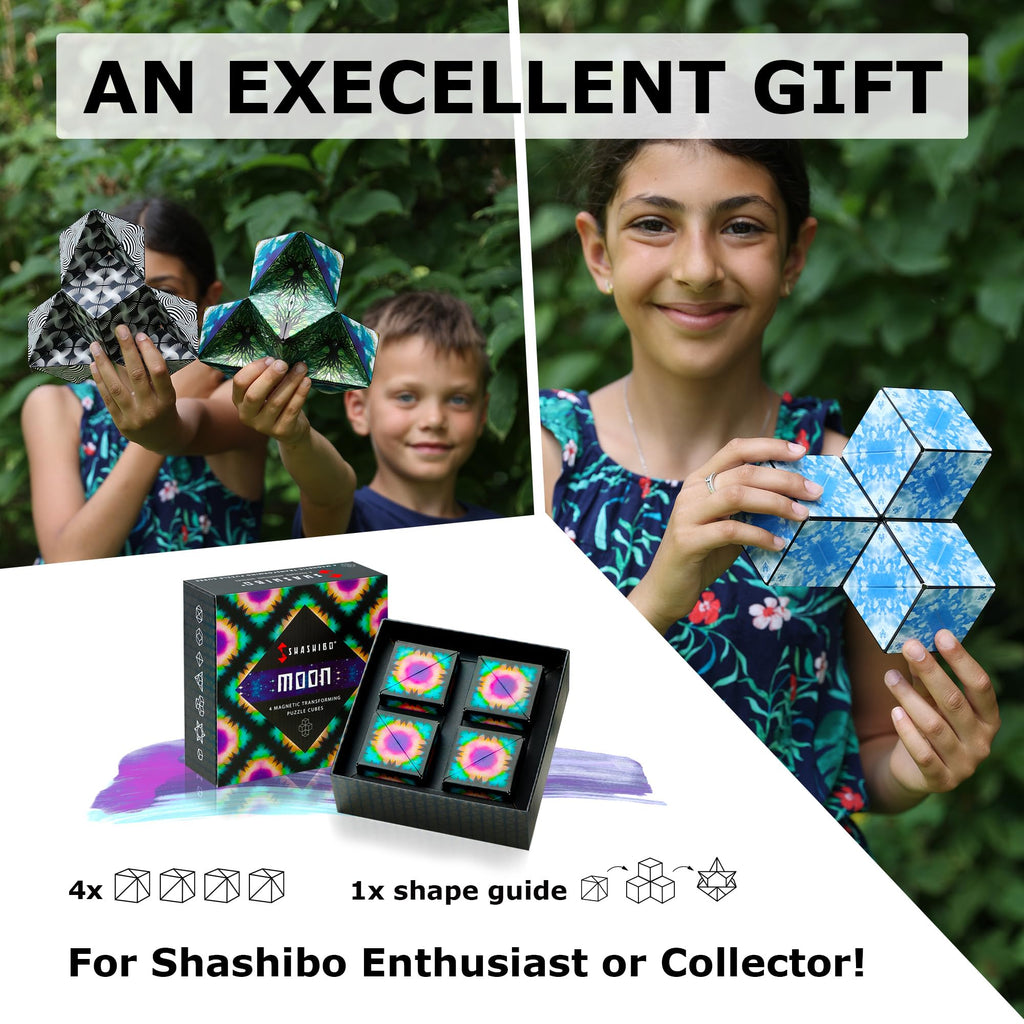 Shashibo Shape Shifting Box - Award-Winning STEM Fidget Toy with Ultra Strong Magnets - Puzzle Cube Transforms Into 100+ Shapes, Perfect Sensory Gift for Kids, Teens, and Adults (Wings)