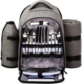 Hap Tim Picnic Basket Backpack for 2 Person with 2 Insulated Cooler Compartment, Wine Holder, Fleece Blanket, Cutlery Set, Wedding Gifts for Couples, Bridal Shower Gifts, Engagement Gifts - Unique Gift Market
