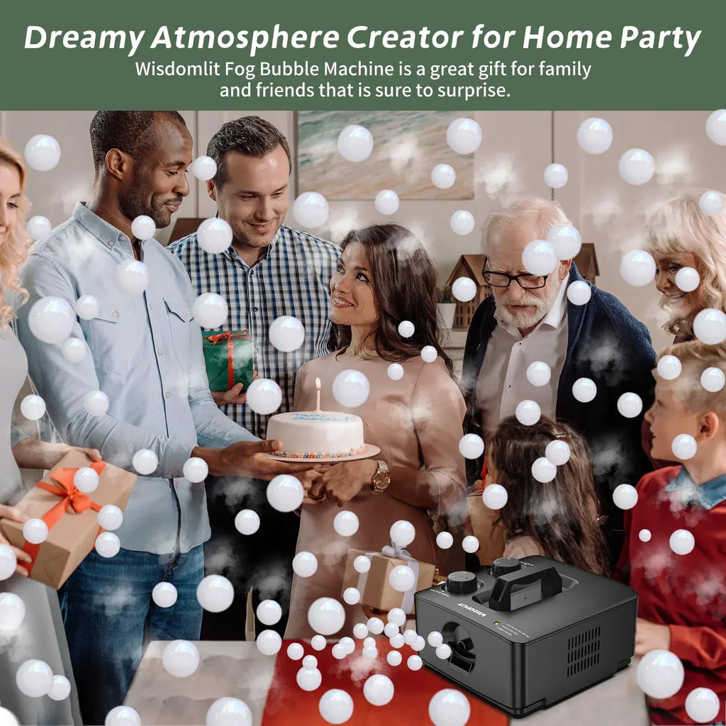 Fog Bubble Machine, 2 in 1 Smoke Bubble Maker, 400W No-Spill Smoke Bubble Blower, Make Colorful Bubbles | White Fog Bubbles for Indoor Outdoor Birthday Halloween Party - Unique Gift Market