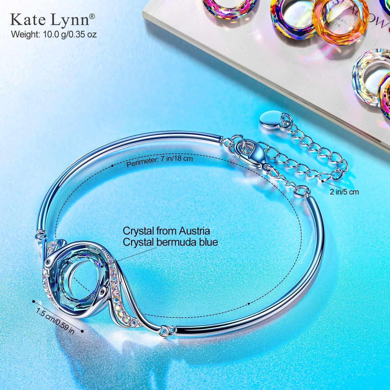 Kate Lynn "Rise From the Ashes" Phoenix Bracelet Made with Crystals from Austria, Adjustable Bangle Bracelet for Women 7"+2", Packaged with Jewelry Box, Birthday Gift for Women, Symbol of Luck and Renewal - Unique Gift Market
