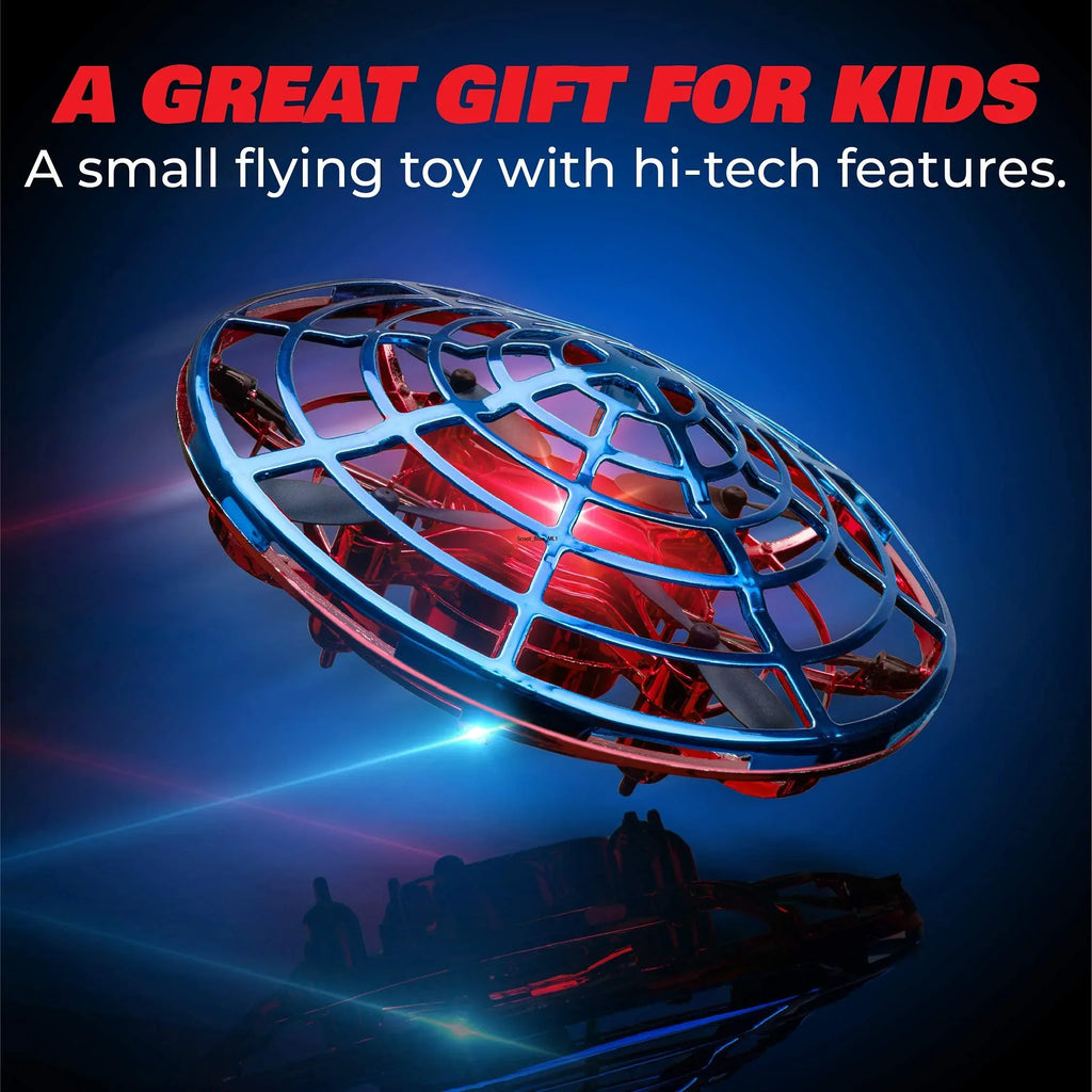 Force1 Scoot Hand Operated Drone for Kids or Adults - Hands Free Motion Sensor Mini Drones, Easy LED Indoor Rechargeable UFO Toy Flying Orb Ball Drone Toys for Boys and Girls (Blue) - Unique Gift Market