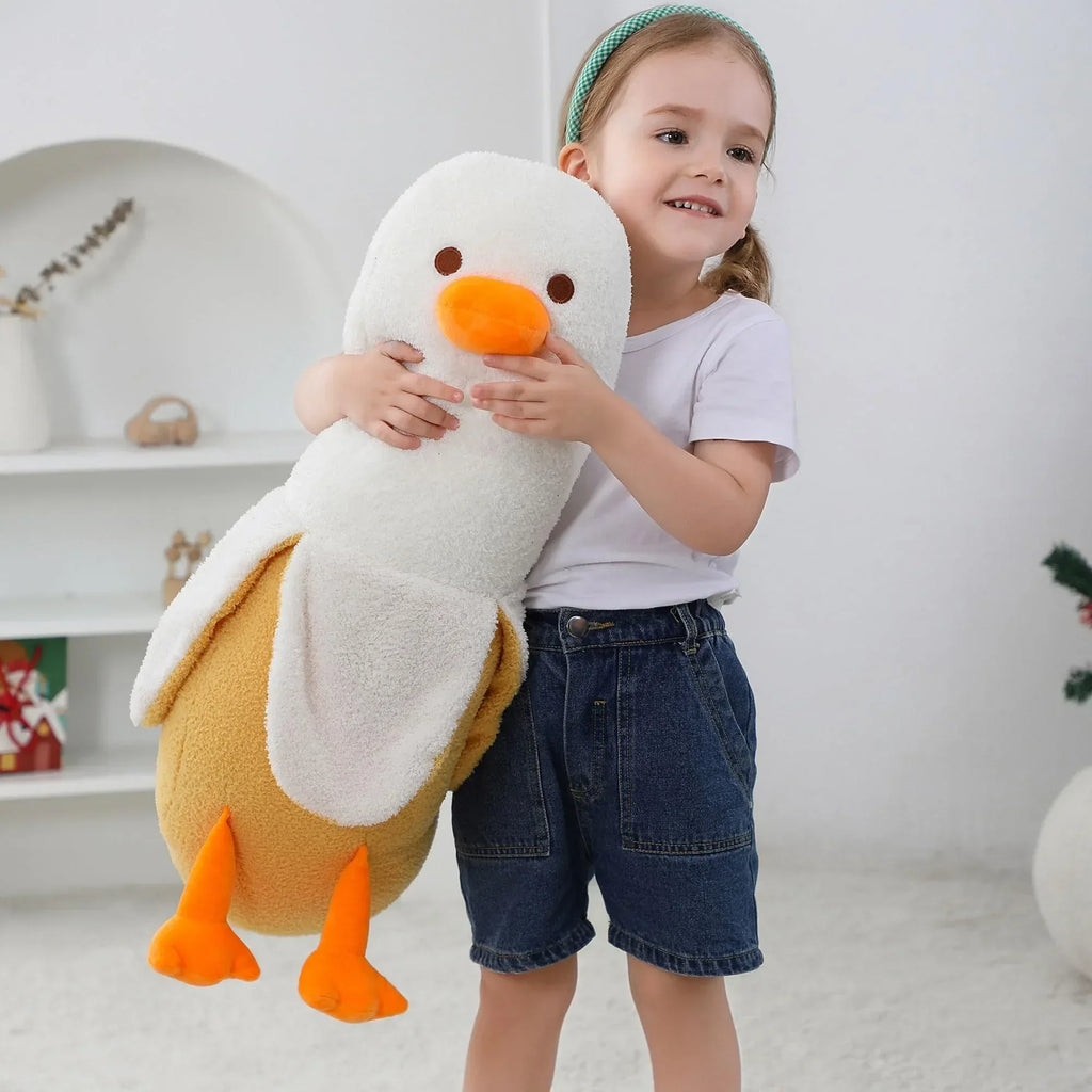 27.5" Big Banana Duck Plush, Duck Plush, Cute Banana Plushie Pillow Gift for Girls Boys Girlfriend Adults Kawaii Room Decor - Unique Gift Market