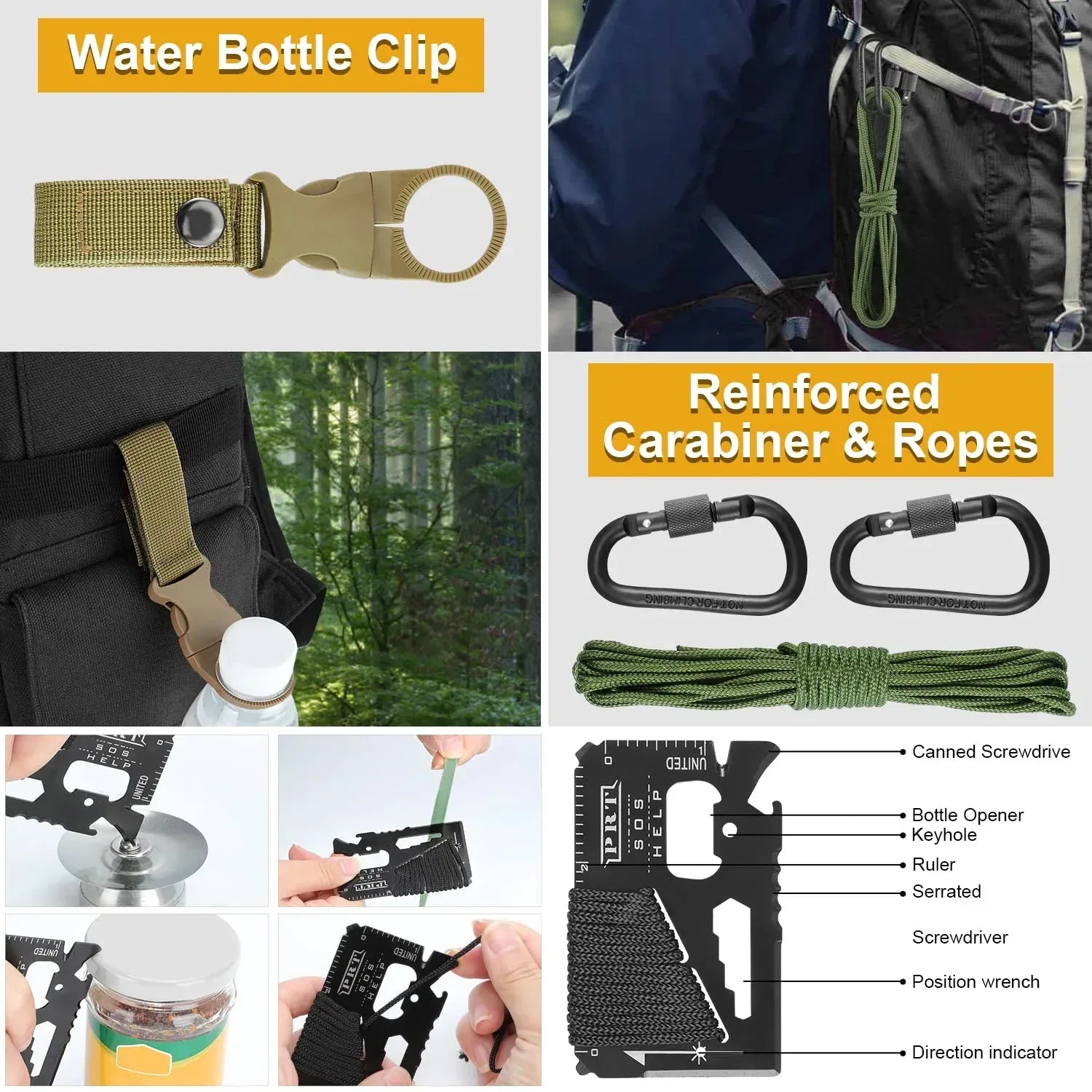 Survival Kit, Gifts for Men Dad Husband, Emergency Survival Gear and Equipment 19 in 1, Fishing Hunting Birthday for Men, Camping Accessories, Cool Gadget, Camping Essentials - Unique Gift Market
