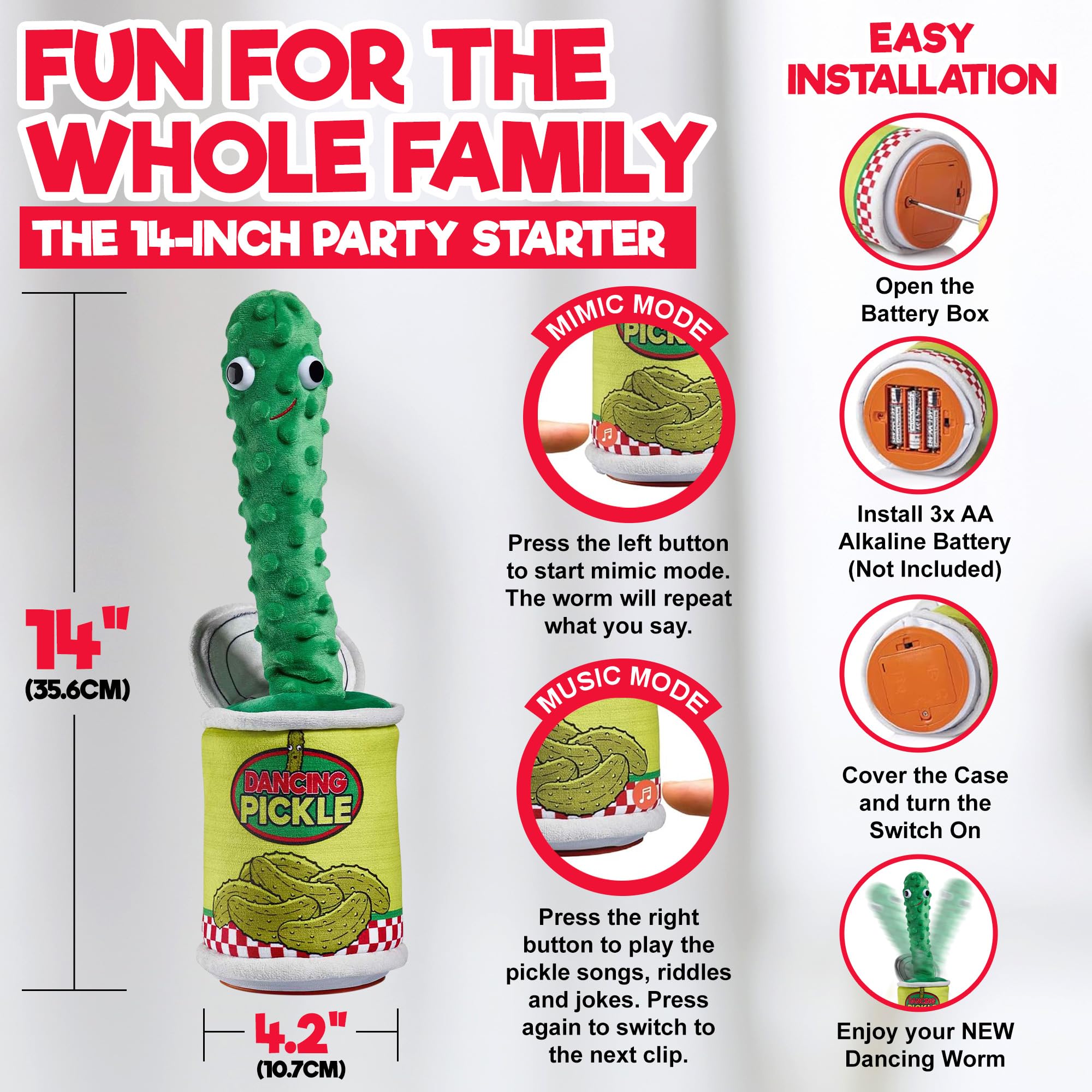 Gagster Dancing Hot Dog - Sings, Yodels, Tells Jokes - Funny Talking Decor Toy for Kids & Adults