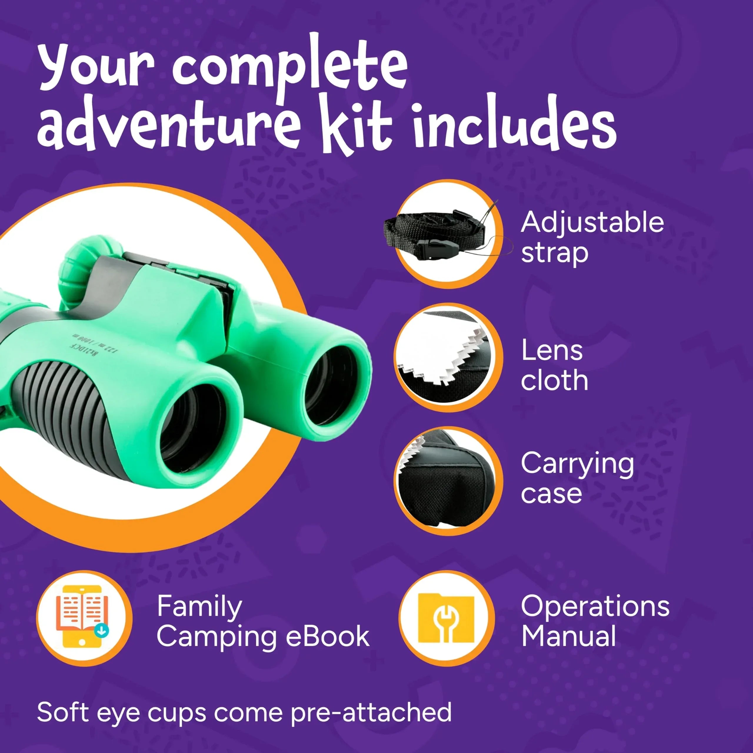 Think Peak Blue Binoculars Science Toy for Kids Ages 3-12 Years - Real Compact Outdoor Adventure & STEM Educational Nature Hiking Explorer for Bird Watching, Camping Children’s Birthday Gift - Unique Gift Market