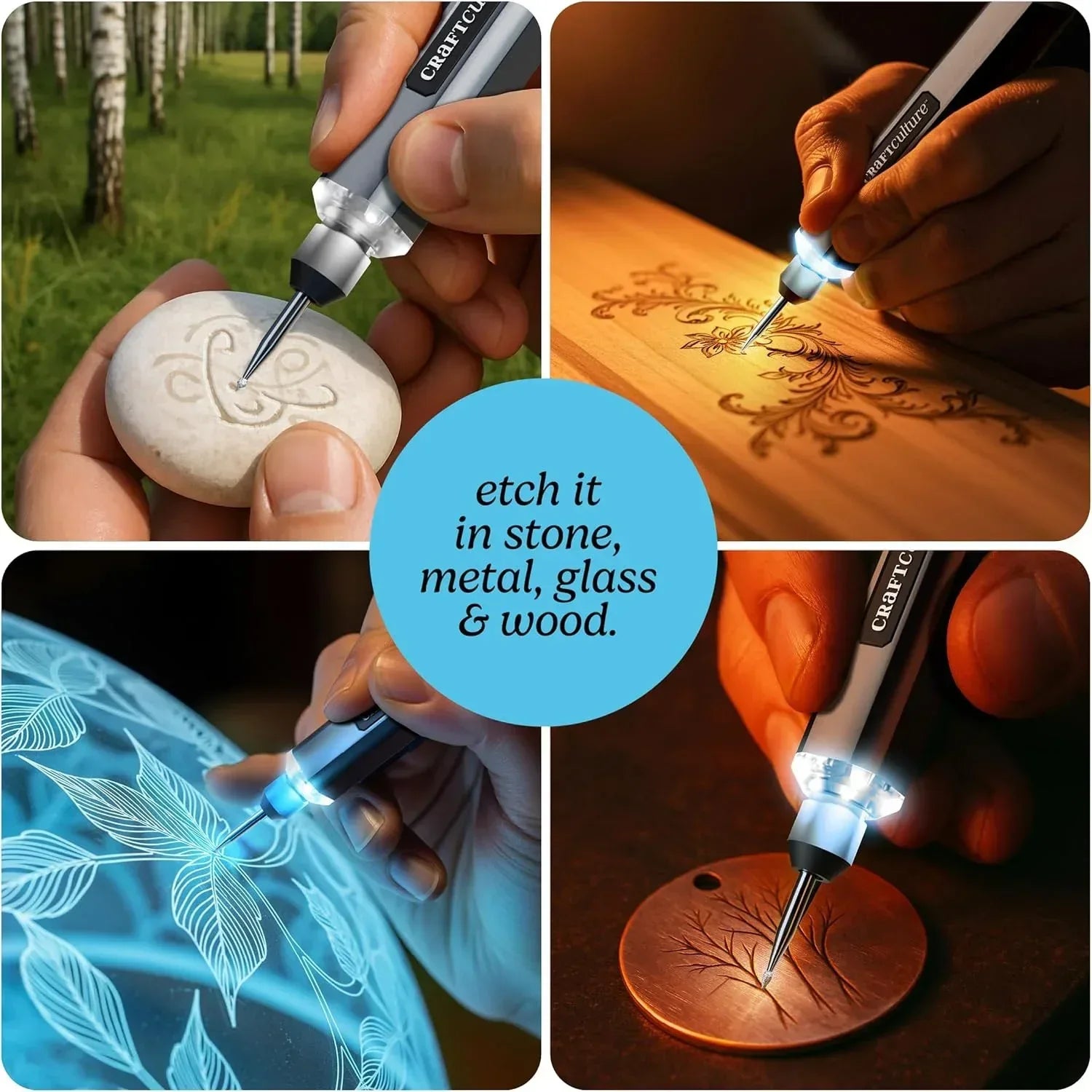 EtchMate Engraving Pen for Metal, Wood, Glass, Plastic & All Materials - Engraver Pen Tool - Teen Boy Gifts - Unique Gifts for Women, Teenage Girl - Cool Easter Gift Ideas - Craft Kits for Adults - Unique Gift Market