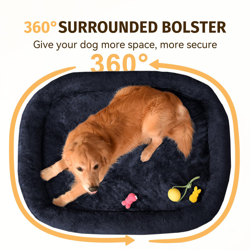 Giant Human Dog Bed for Adults and Pets, 74"x50"x12" Durable Memory Foam for Full-Body Comfort, Waterproof & Machine Washable Cover, Family Shared Lounger for Any Room, Grey