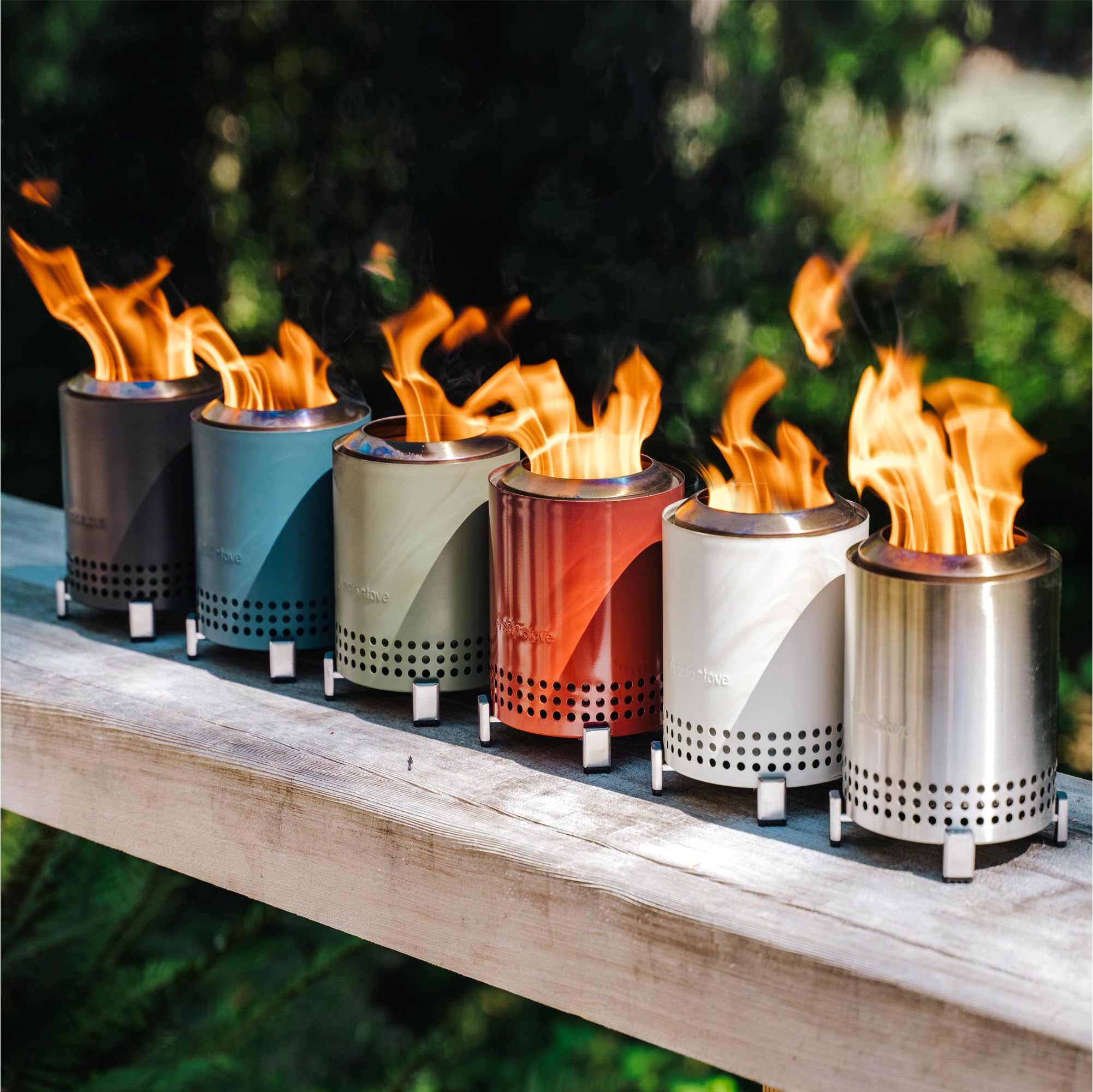Solo Stove Mesa XL, 7 Inch Tabletop Fire Pit with Stand - Smokeless, Stainless Steel Fire Pit for Camping, Outdoor & Patio- Wood Burning or Pellet Fueled Portable Bonfire, 2.3lbs, Ash