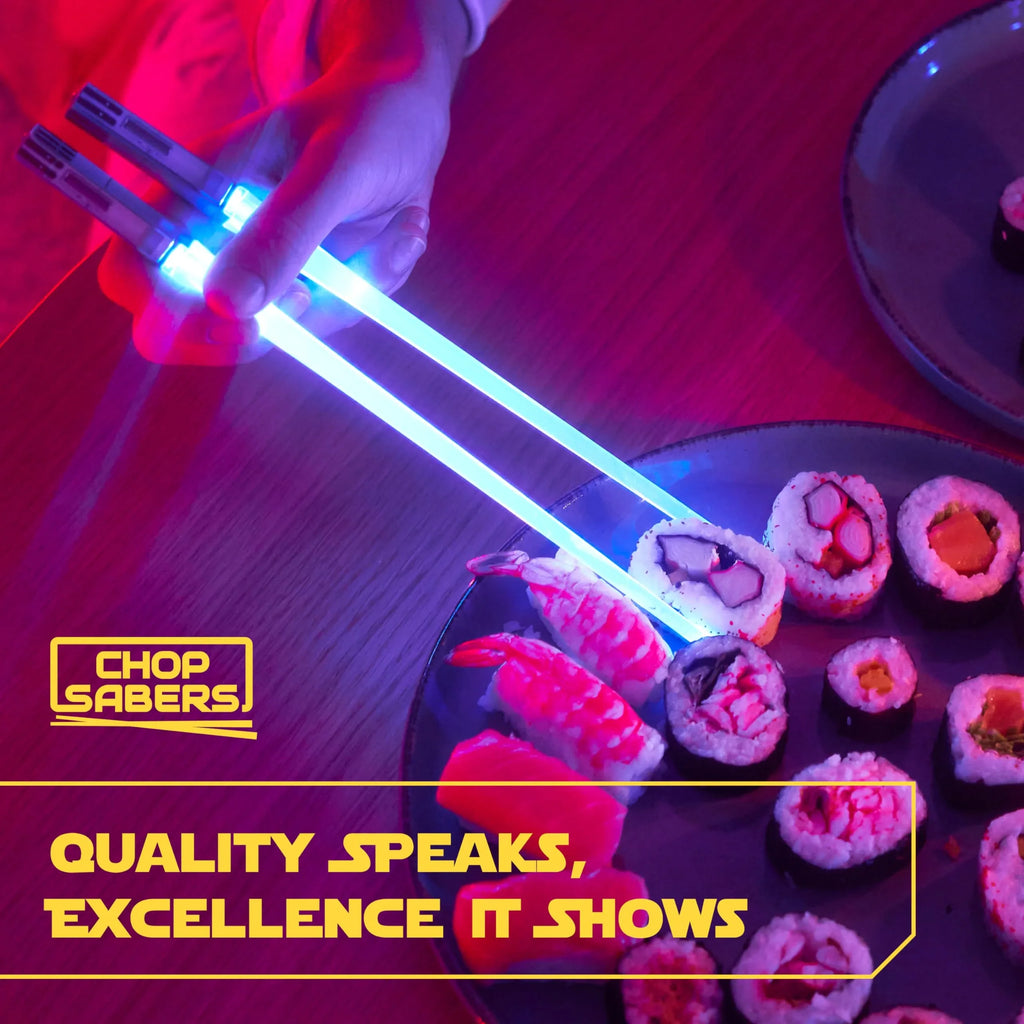 Lightsaber Led Light Up Chopsticks (1 Pair, Blue) - Unique Gift Market