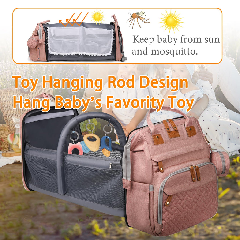 Baby Diaper Bags with Changing Station, Waterproof Diaper Bag Backpack for Moms Dads with USB Charging Port, Baby Shower Gifts, Large Capacity diaper backpack, Grey