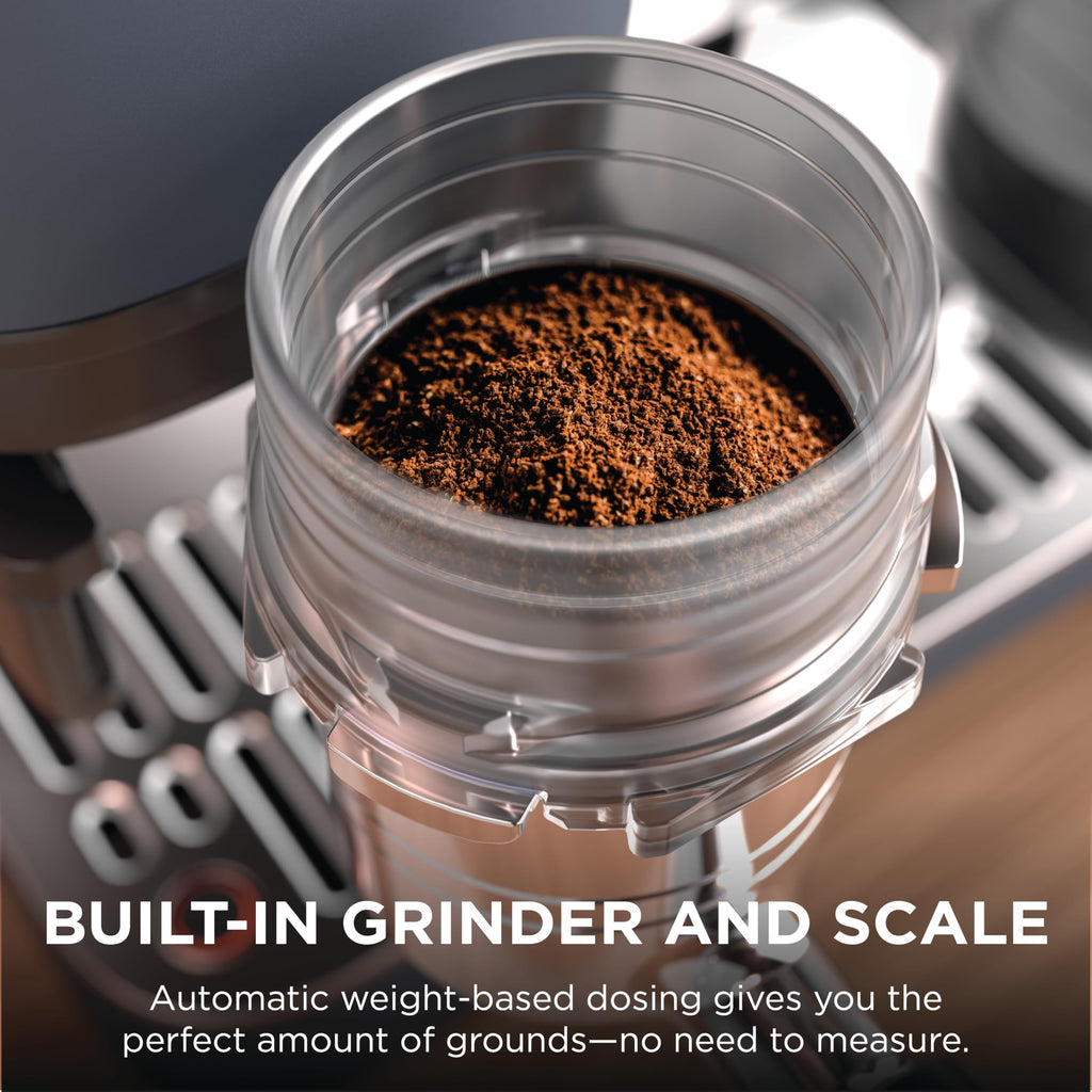 Ninja Luxe Café 3-in-1 Espresso, Drip Coffee and Cold Brew Machine | Integrated Coffee Grinder, Milk Frother, Assisted Tamper & Built-In Espresso Accessory Storage | Stainless Steel | ES601