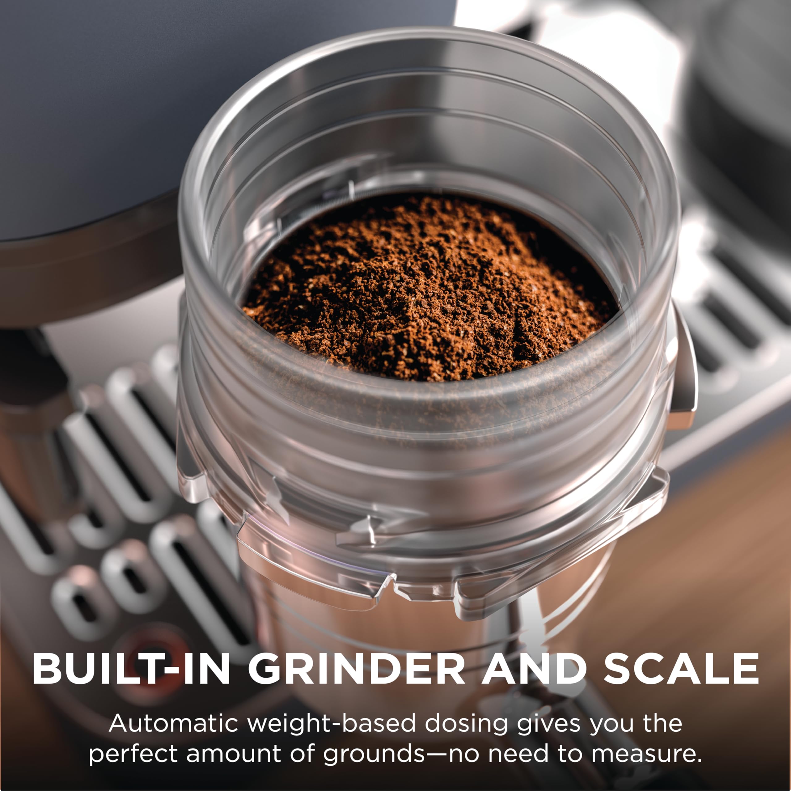 Ninja Luxe Café 3-in-1 Espresso, Drip Coffee and Cold Brew Machine | Integrated Coffee Grinder, Milk Frother, Assisted Tamper & Built-In Espresso Accessory Storage | Stainless Steel | ES601