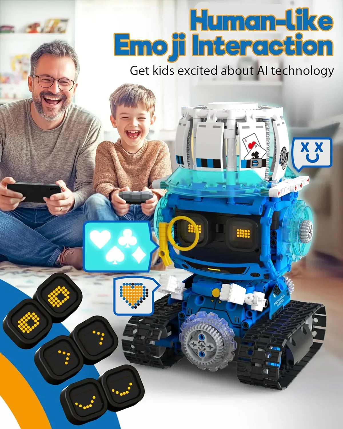 5 in 1 STEM Robot Building Toys for Boys Age 8-13, 494PCS Remote & App-Controlled Set Educational Coding Toy, Kids DIY Sound & Light Interactive Science Sets, Gift for Boys Girls 10-12 - Unique Gift Market