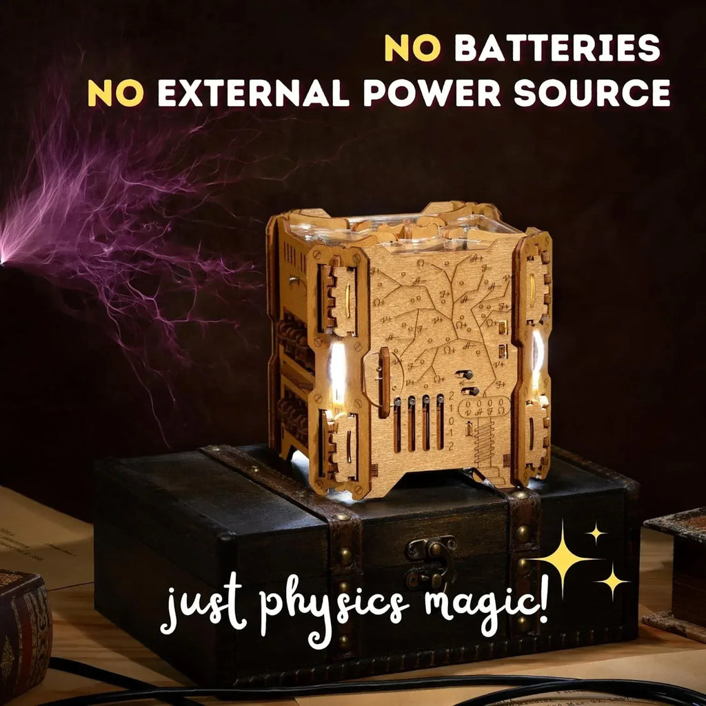 Tesla Box - Electronic Puzzle Box - Escape Room Game in a Box - Brain Teaser - 3D Wooden Puzzle for Adults - Money Puzzle Box for Cash Gift - Birthday GiftBox MoneyBox - Unique Gift Market