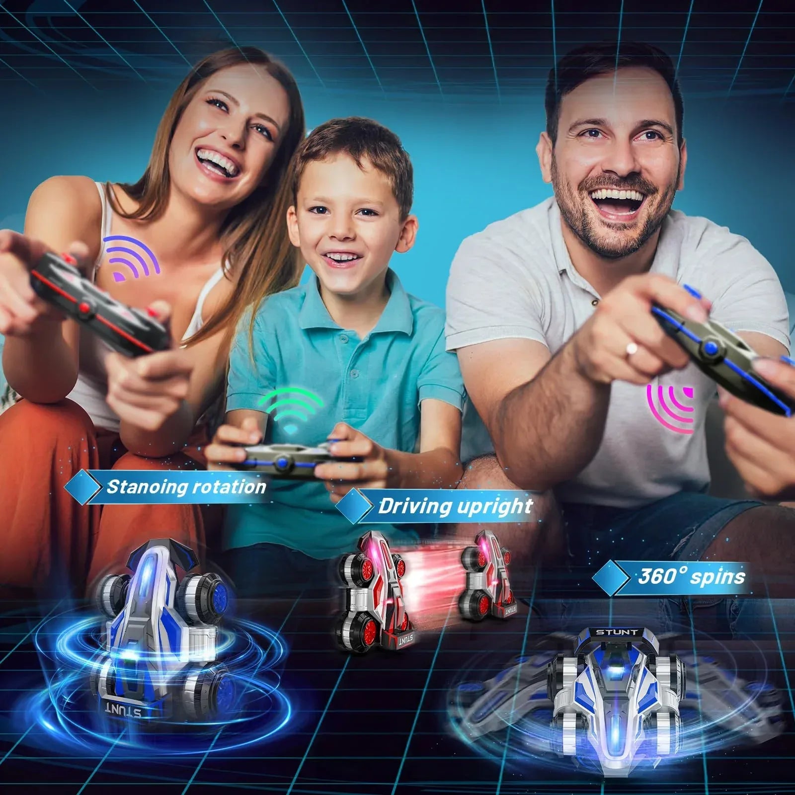 High Speed Drift Remote Control Stunt Deformation Car, Birthday Gifts, for Boys and Girls 4-16 Years Old (Blue) - Unique Gift Market