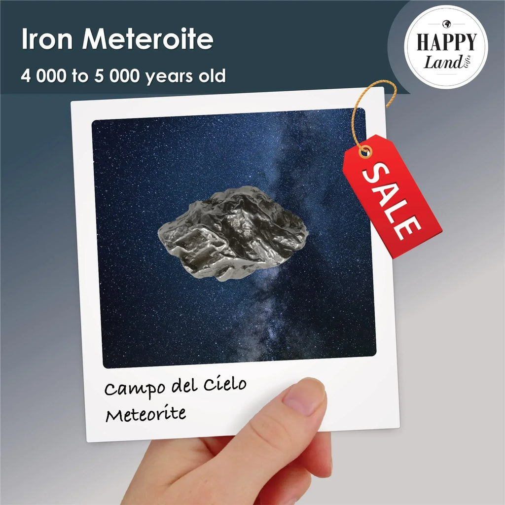 happylandgifts® Romantic Gift Set | Shooting Star | Unusual Gift | Real Meteorite in Red Heart Box | Tea Light | Rose Petals | Certificate Roll | Meteor Gifts - Unique Gift Market