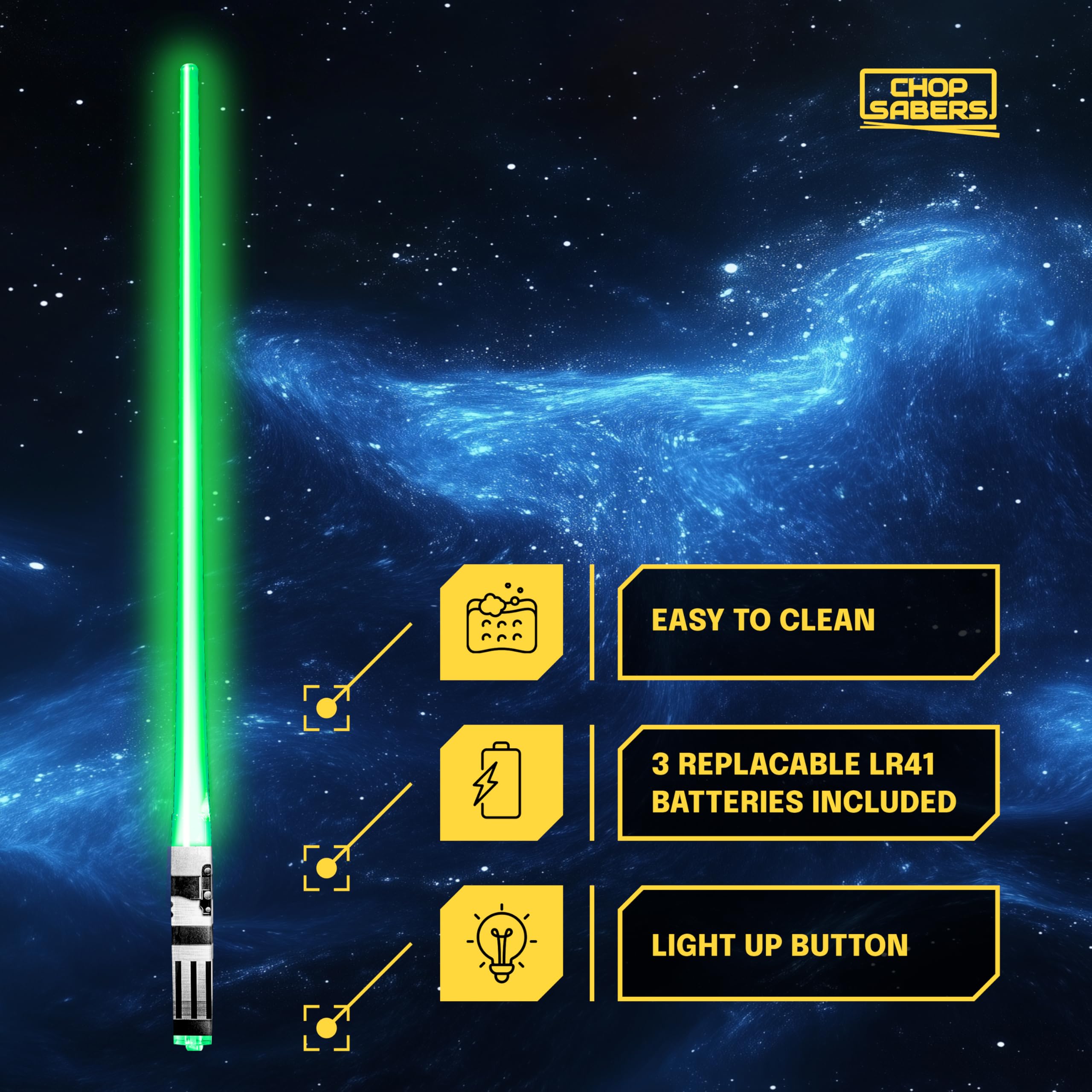 Lightsaber Led Light Up Chopsticks (1 Pair, Blue)