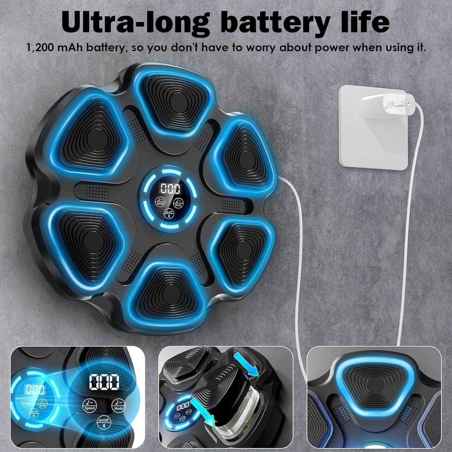 Music Boxing Machine, Large Size Music Punching Machine for Adults Kids, Interactive Boxing Target Wall Mounted with Gloves, Gift for Men and Kid - Unique Gift Market