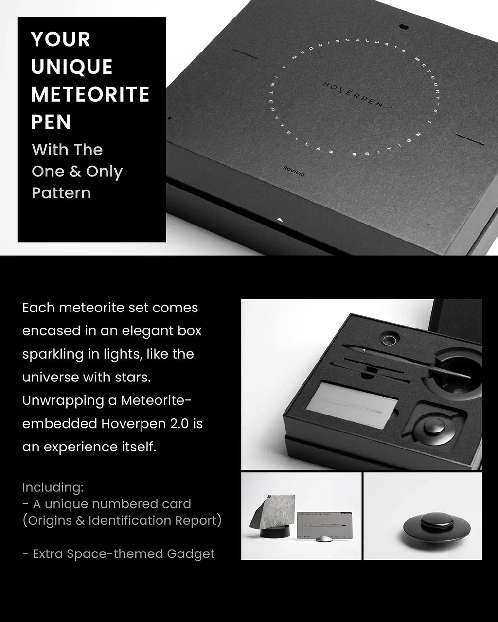 novium Hoverpen Interstellar, Mars Magma, Ballpoint Pen, Unisex, 23.5 Degree Angle, Schmidt Ballpoint Cartridges, Smooth Writing, No Spills, No Spotting, No Explosions - Unique Gift Market
