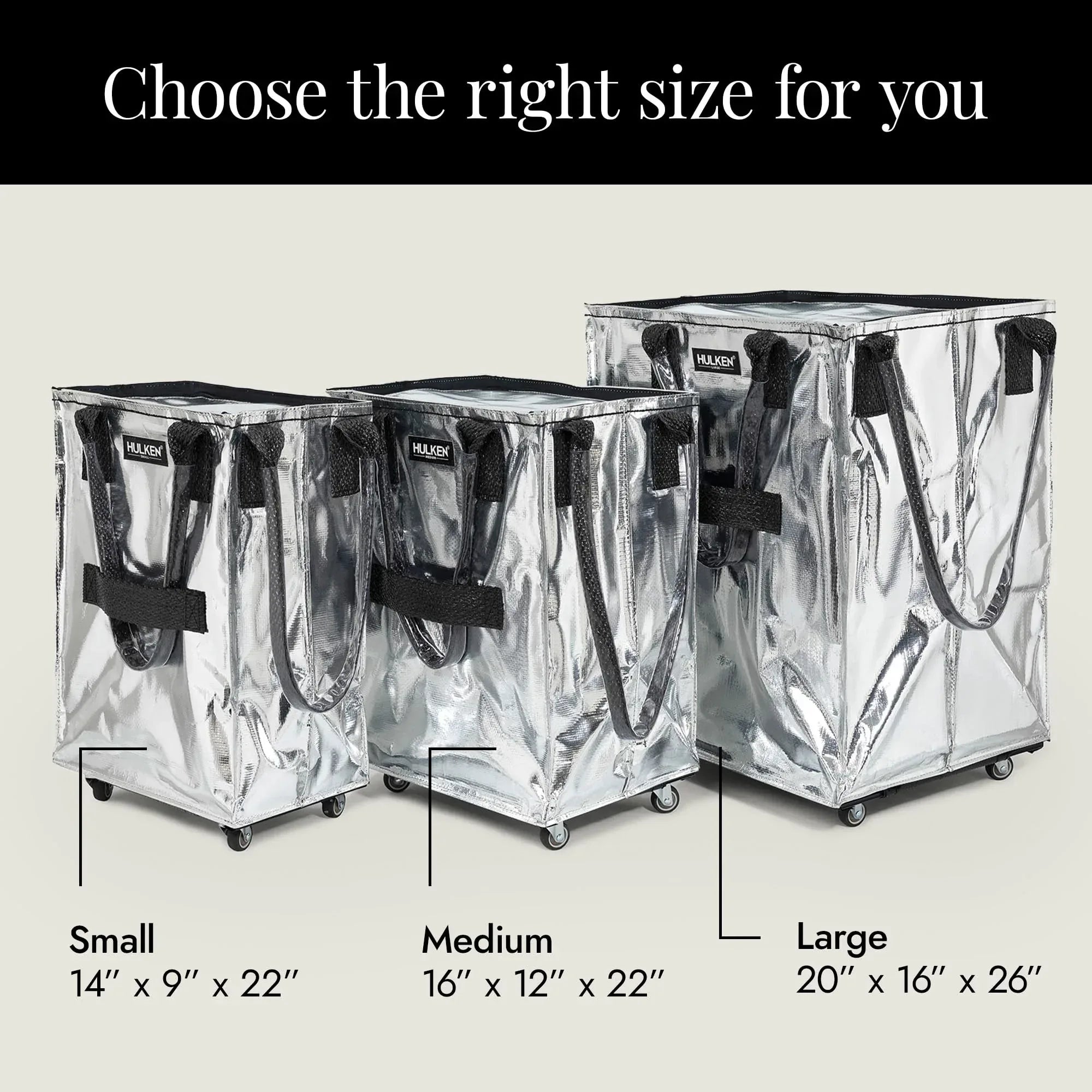(Medium, Rose Gold) Reusable Grocery Bag On Wheels, Shopping Trolley, Rolling Tote, Zipper Closure, Lightweight, Carries Up to 66 lb, Folds Flat, Unbreakable Handles - Unique Gift Market