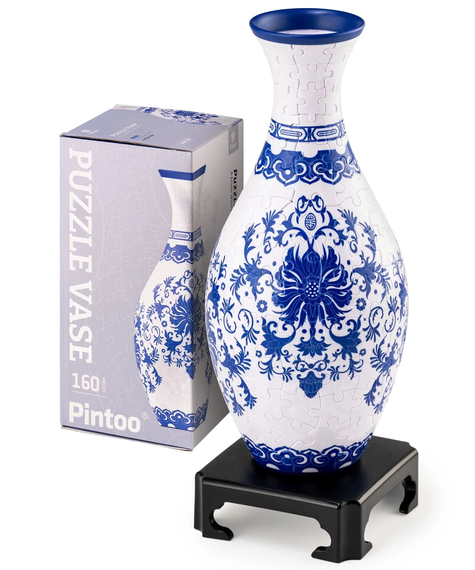 Pintoo 3D Puzzle Vase Unique Flower Vase Made by 160 Curved Plastic Puzzle Pieces House Warming Gift for Flower Arrangements and Home Decoration - [S1034] (Classic, Colorful Leaves) - Unique Gift Market