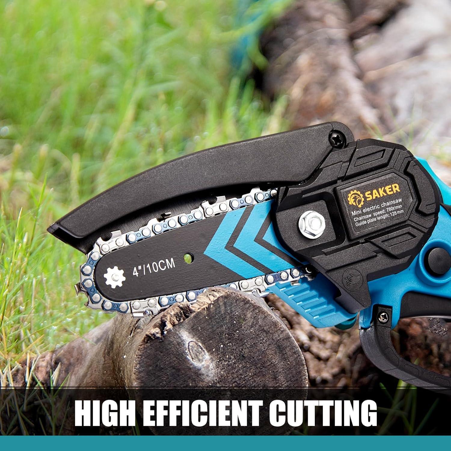 Saker Mini Chainsaw,Portable Electric Chainsaws Cordless,Handheld Chain Saw Pruning Shears Chain Saws for Tree Branches,Courtyard,Household and Garden,Valentine's Day Gifts for Men Dad Husband Women - Unique Gift Market