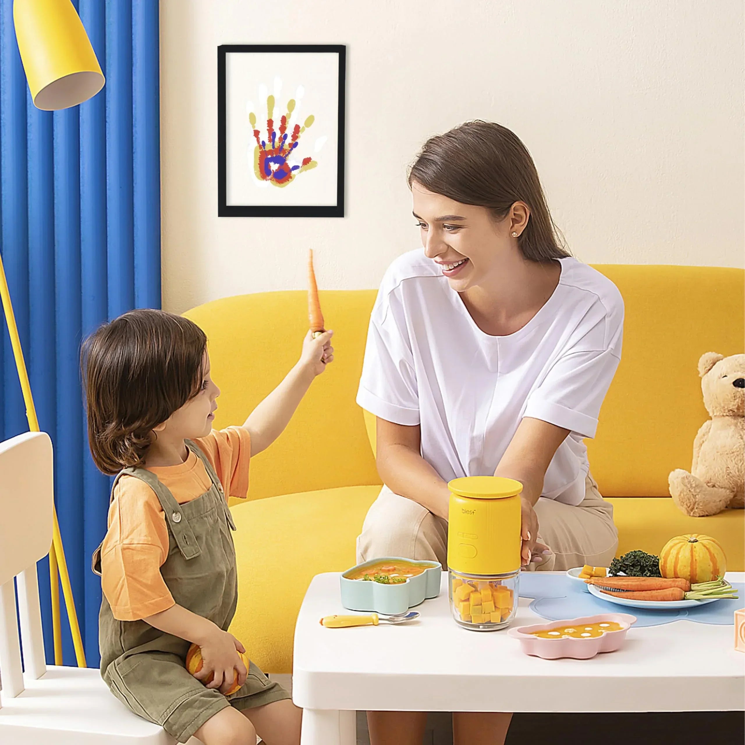 Family Handprint Kit, DIY Craft Keepsake Wooden Frame, Endless Gift Set, Non-Toxic Paints, Transparent Sheets (Brown) - Unique Gift Market