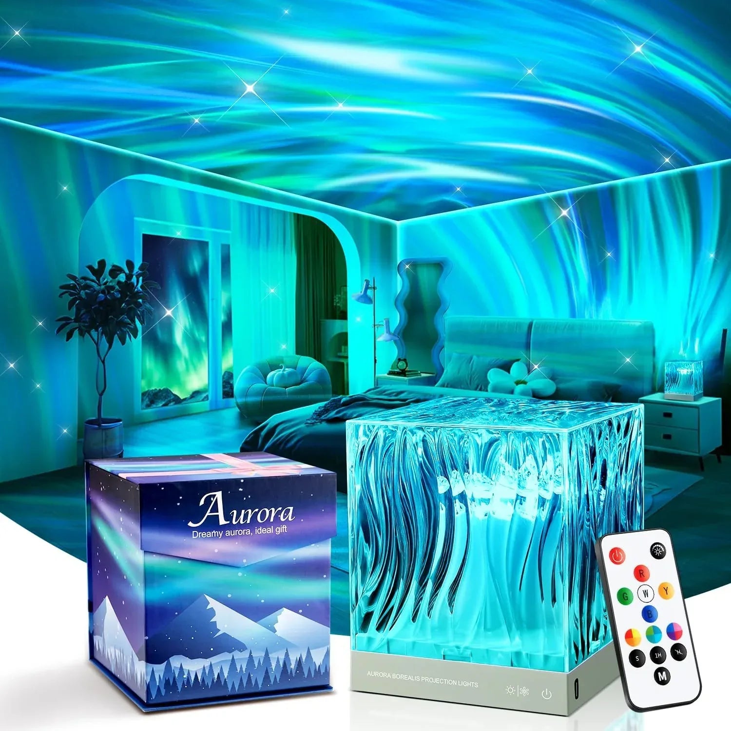 Northern Lights Projector Valentines Day Gifts for Her/Him, 18-Color Sunset Lamp Galaxy Projector Aurora Light Projector for Bedroom,Mood Lighting Room Lights,Cute Stuff Game Room Decor for Teen Girls - Unique Gift Market