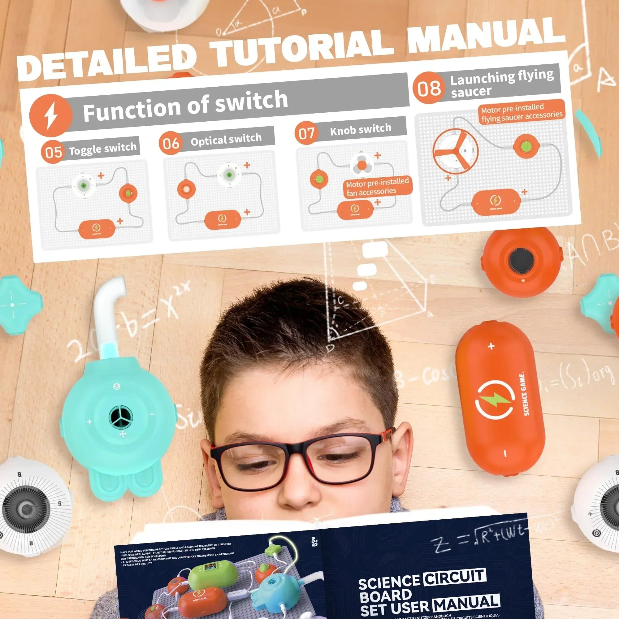 Science Kits for Kids - STEM Kits for Kids, Electronics Exploration Kit, Over 420 Projects, 35 Circuit Parts, STEM Educational Toy Gifts for Kid Boys Girls Ages 3 4 5 6 7 8 9 10 11 12 - Unique Gift Market