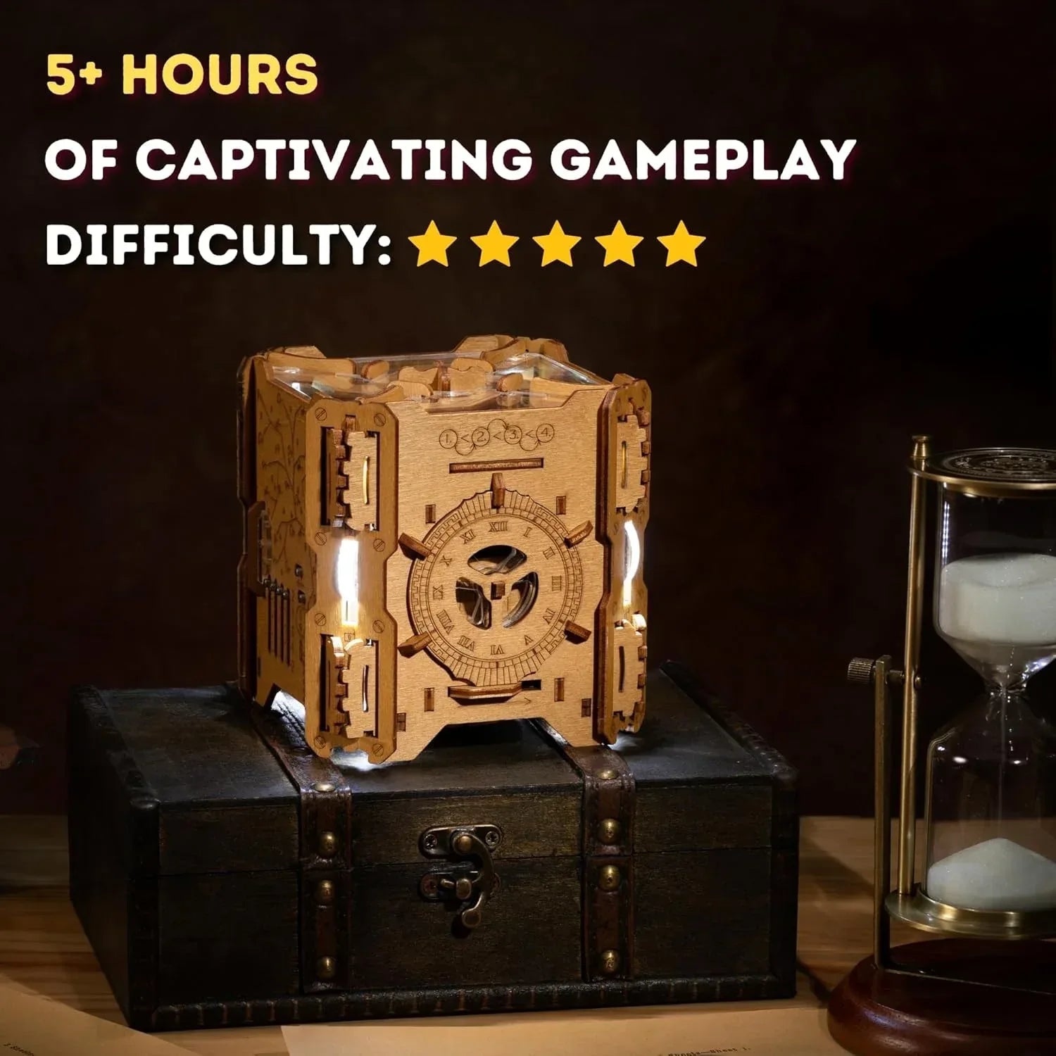 Tesla Box - Electronic Puzzle Box - Escape Room Game in a Box - Brain Teaser - 3D Wooden Puzzle for Adults - Money Puzzle Box for Cash Gift - Birthday GiftBox MoneyBox - Unique Gift Market